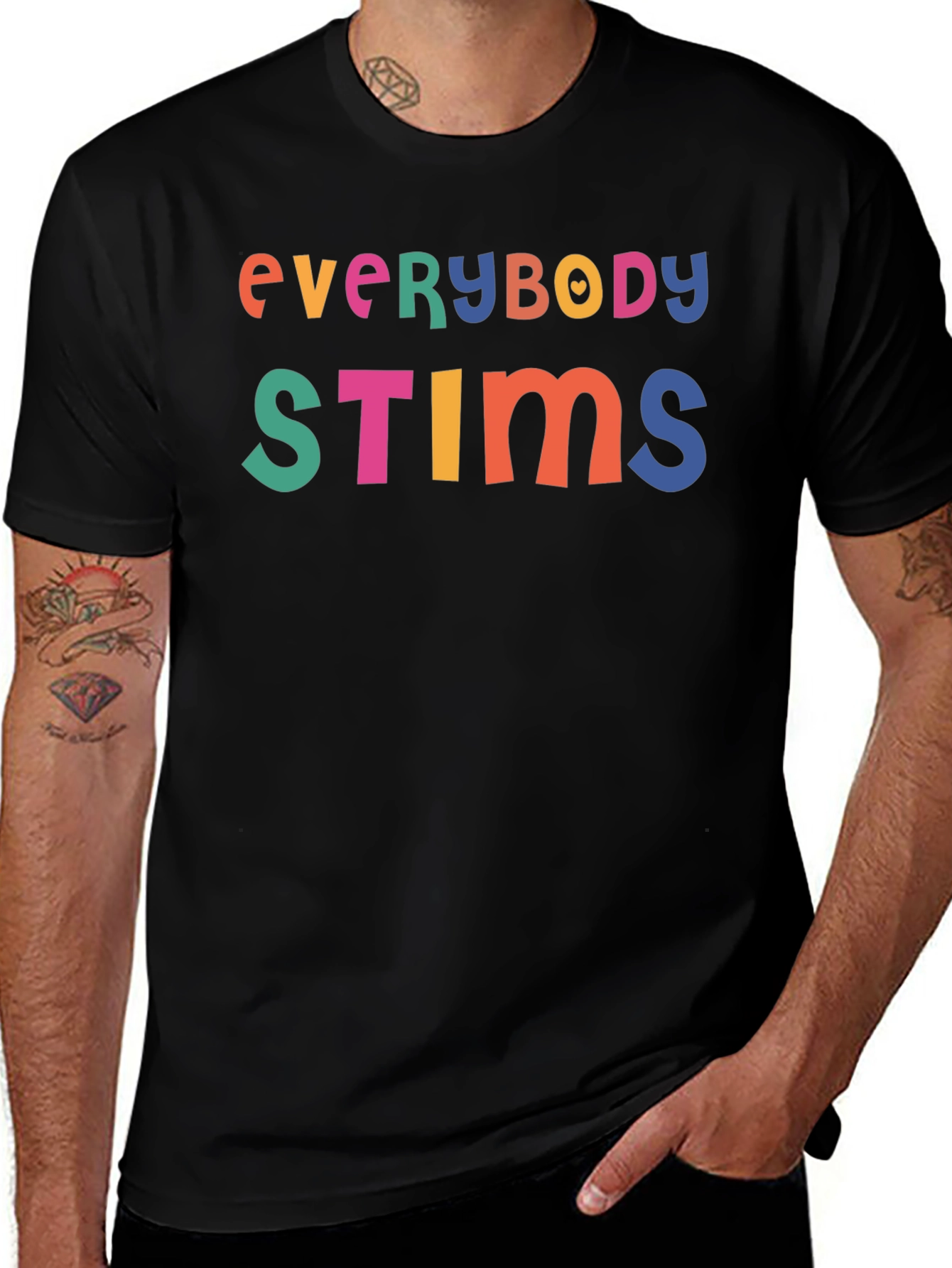 Everybody Stims T-Shirt - Colorful Autism Pride Tee