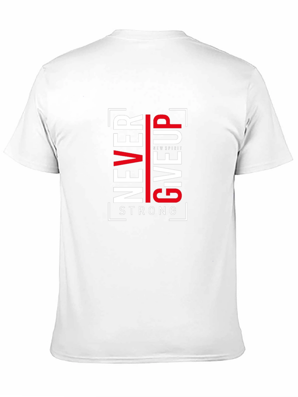 Never Give Up Graphic Print Black T-Shirt