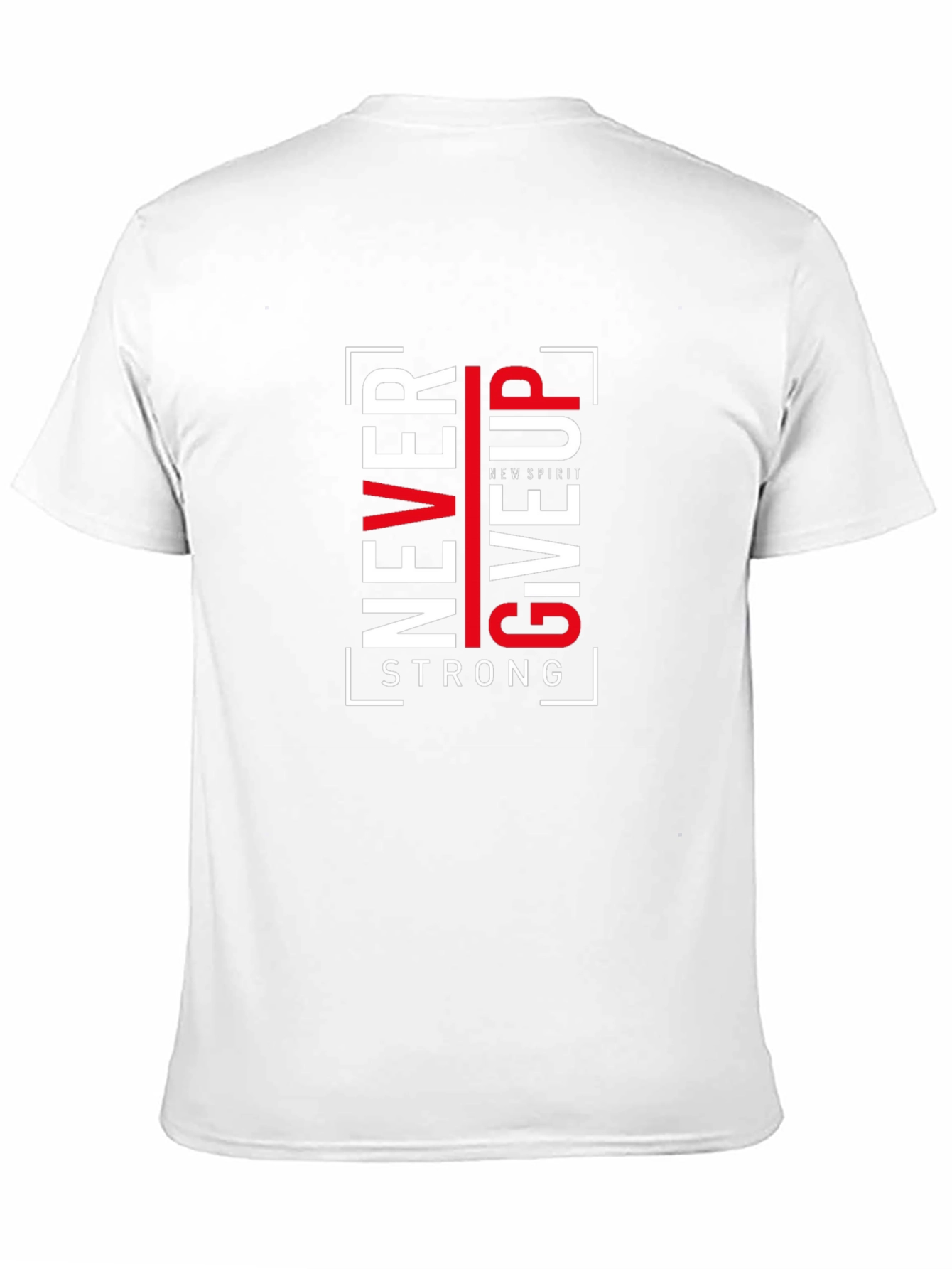 Never Give Up Graphic Print Black T-Shirt