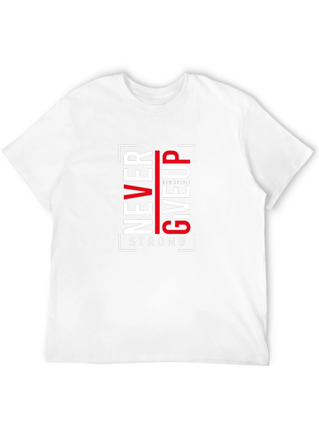 Never Give Up Graphic Print Black T-Shirt