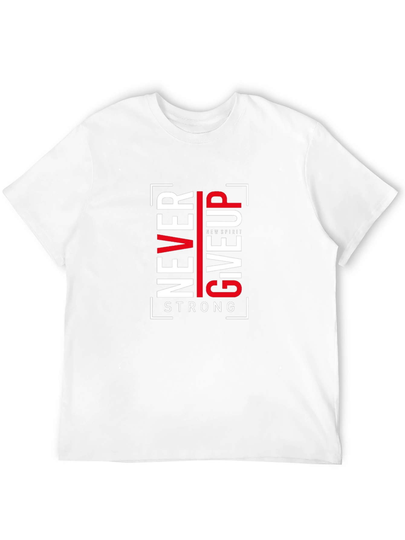 Never Give Up Graphic Print Black T-Shirt