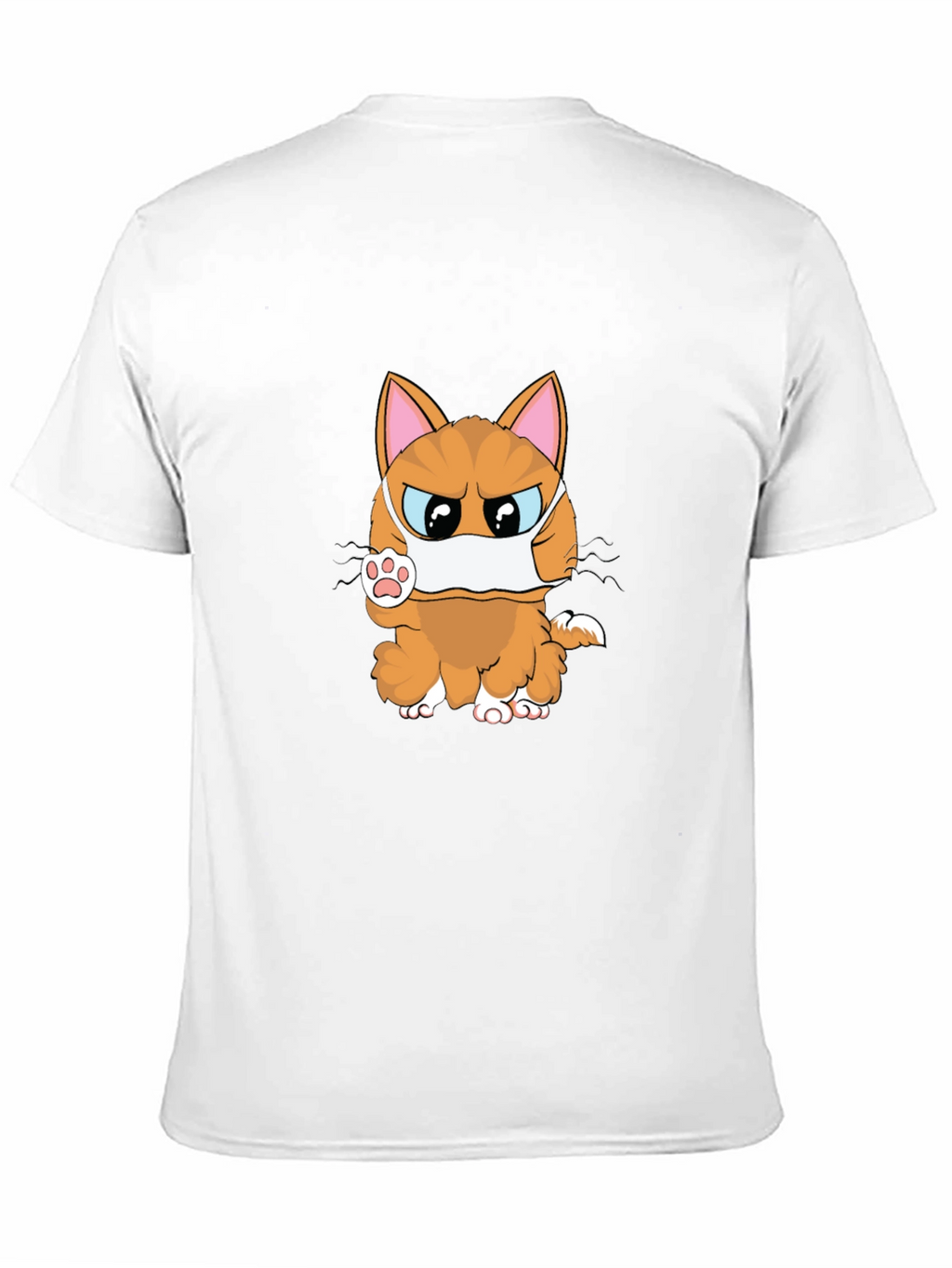 Angry Masked Cat Graphic T-Shirt