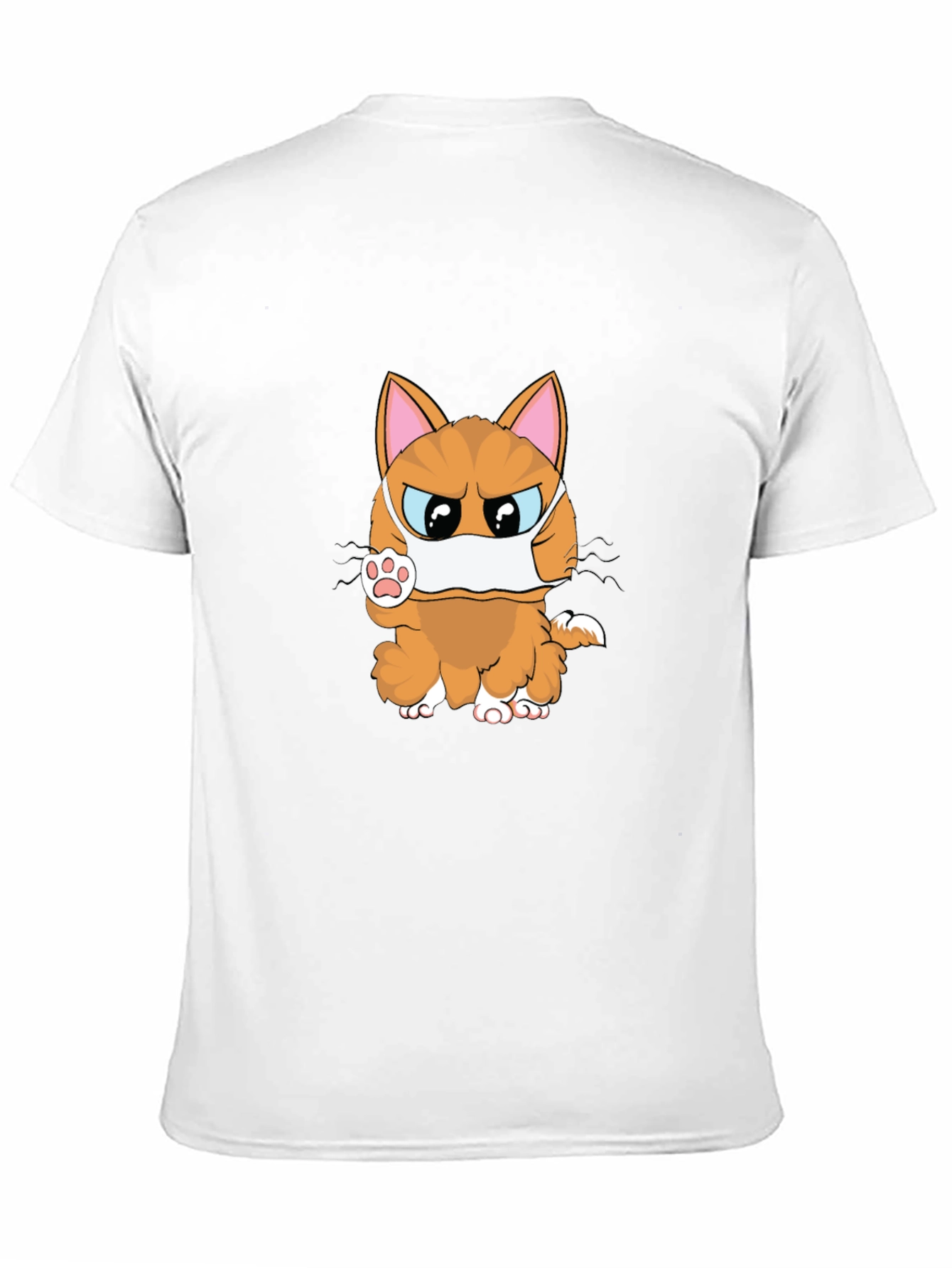 Angry Masked Cat Graphic T-Shirt