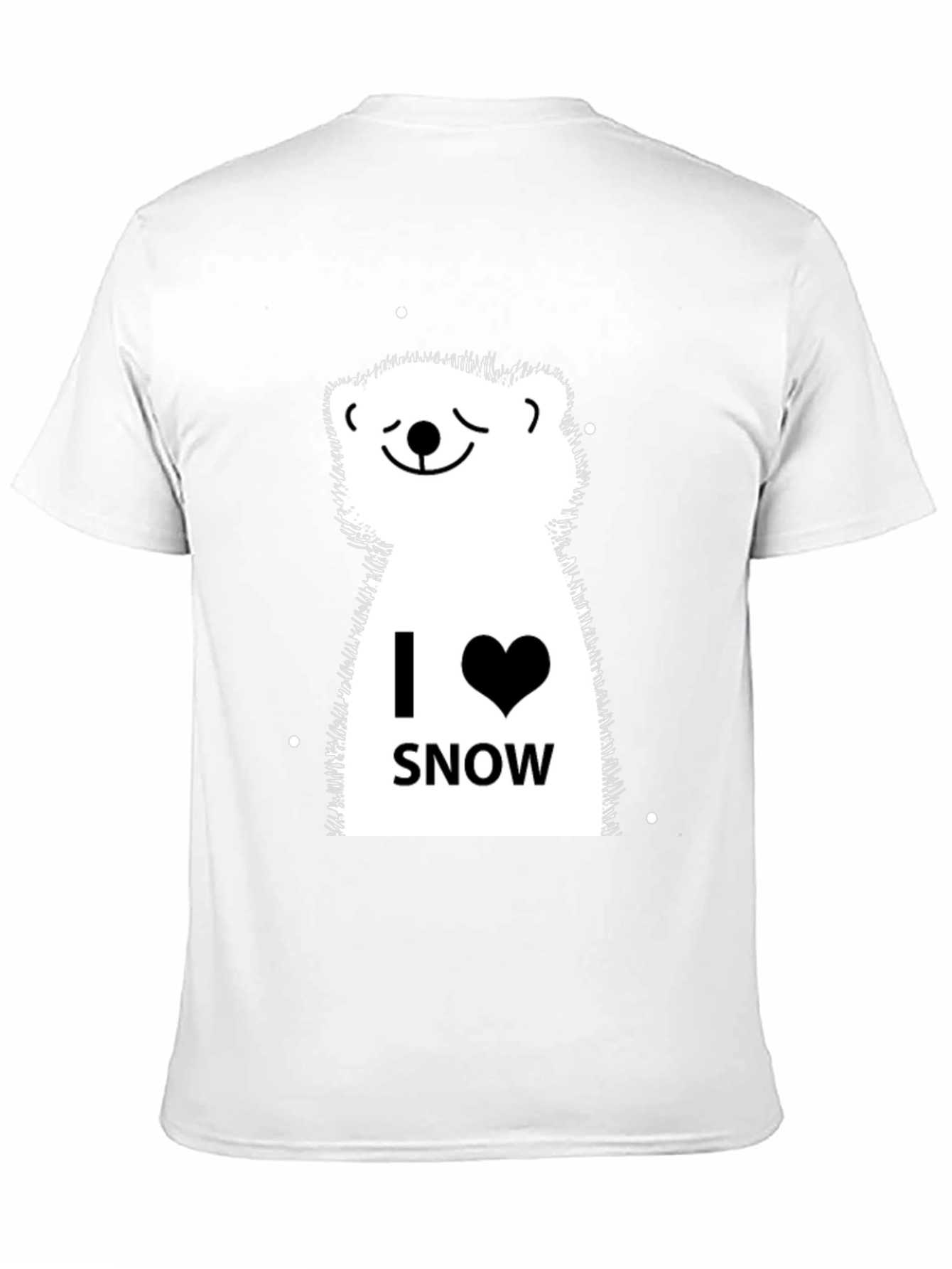 I Love Snow Polar Bear Graphic Tee