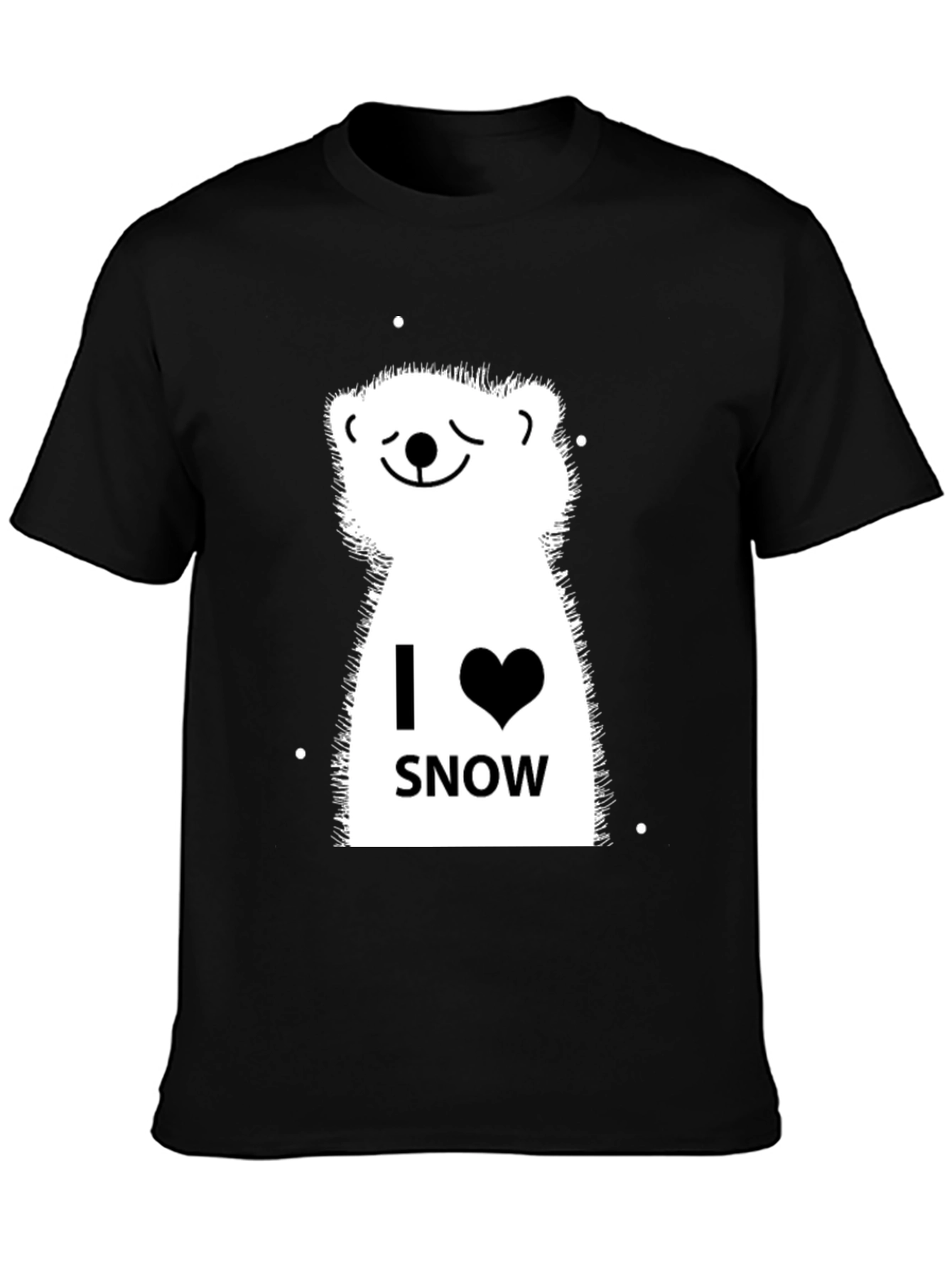 I Love Snow Polar Bear Graphic Tee