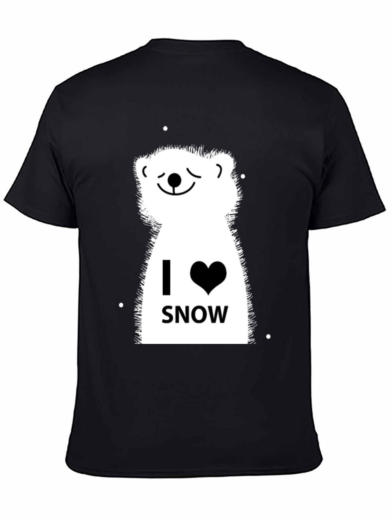 I Love Snow Polar Bear Graphic Tee