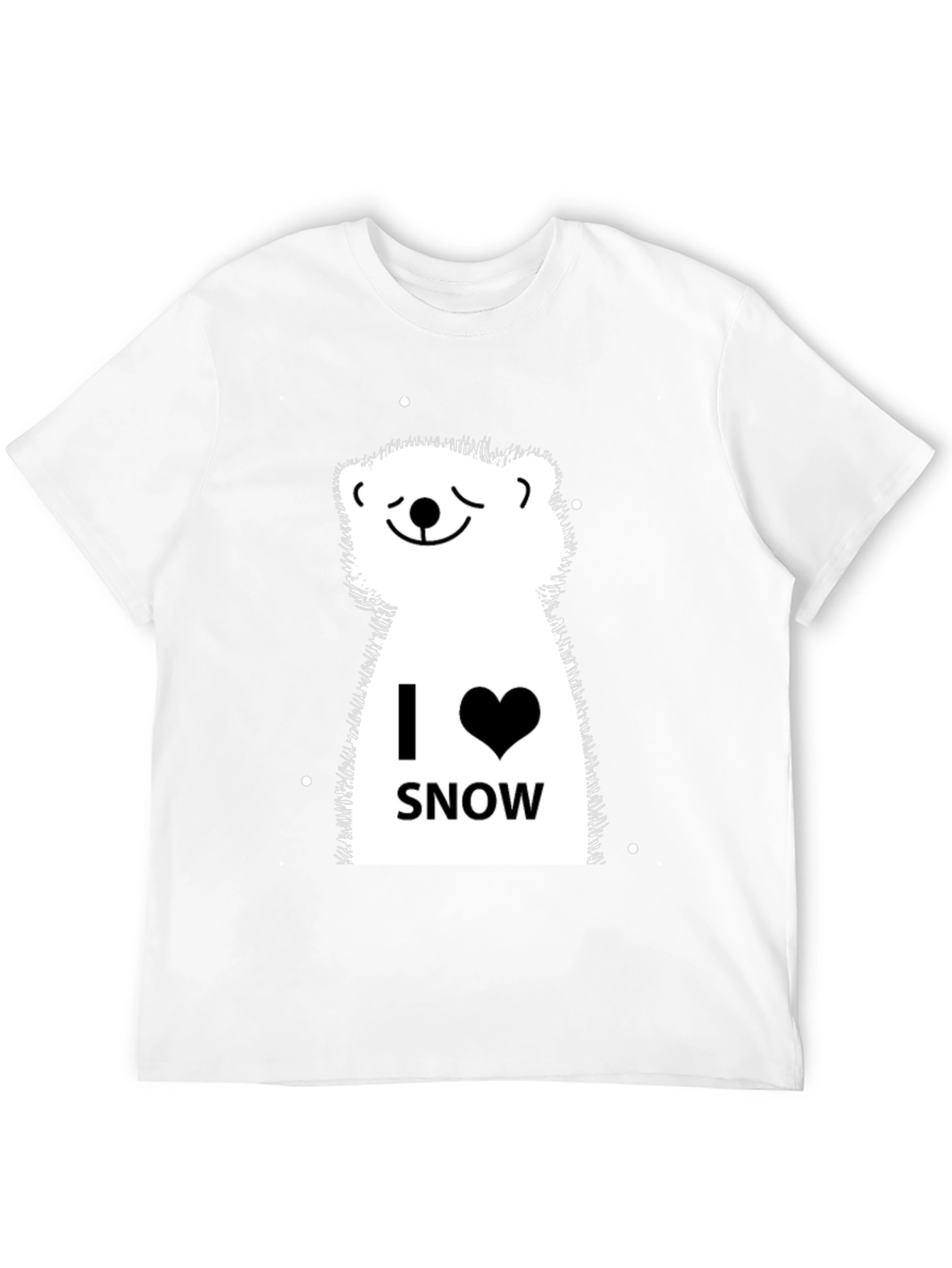 I Love Snow Polar Bear Graphic Tee