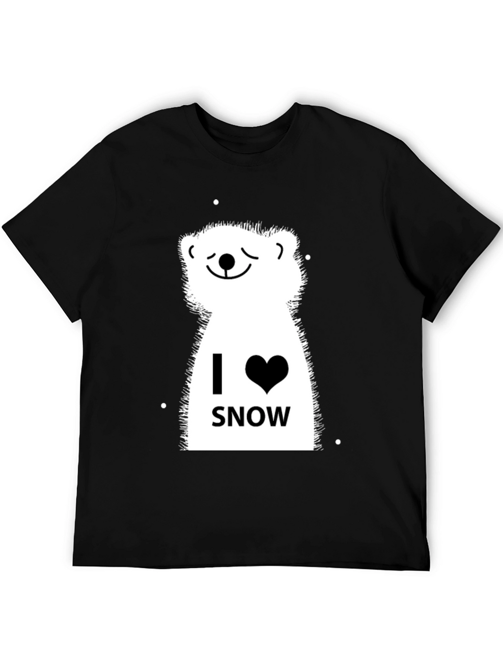 I Love Snow Polar Bear Graphic Tee