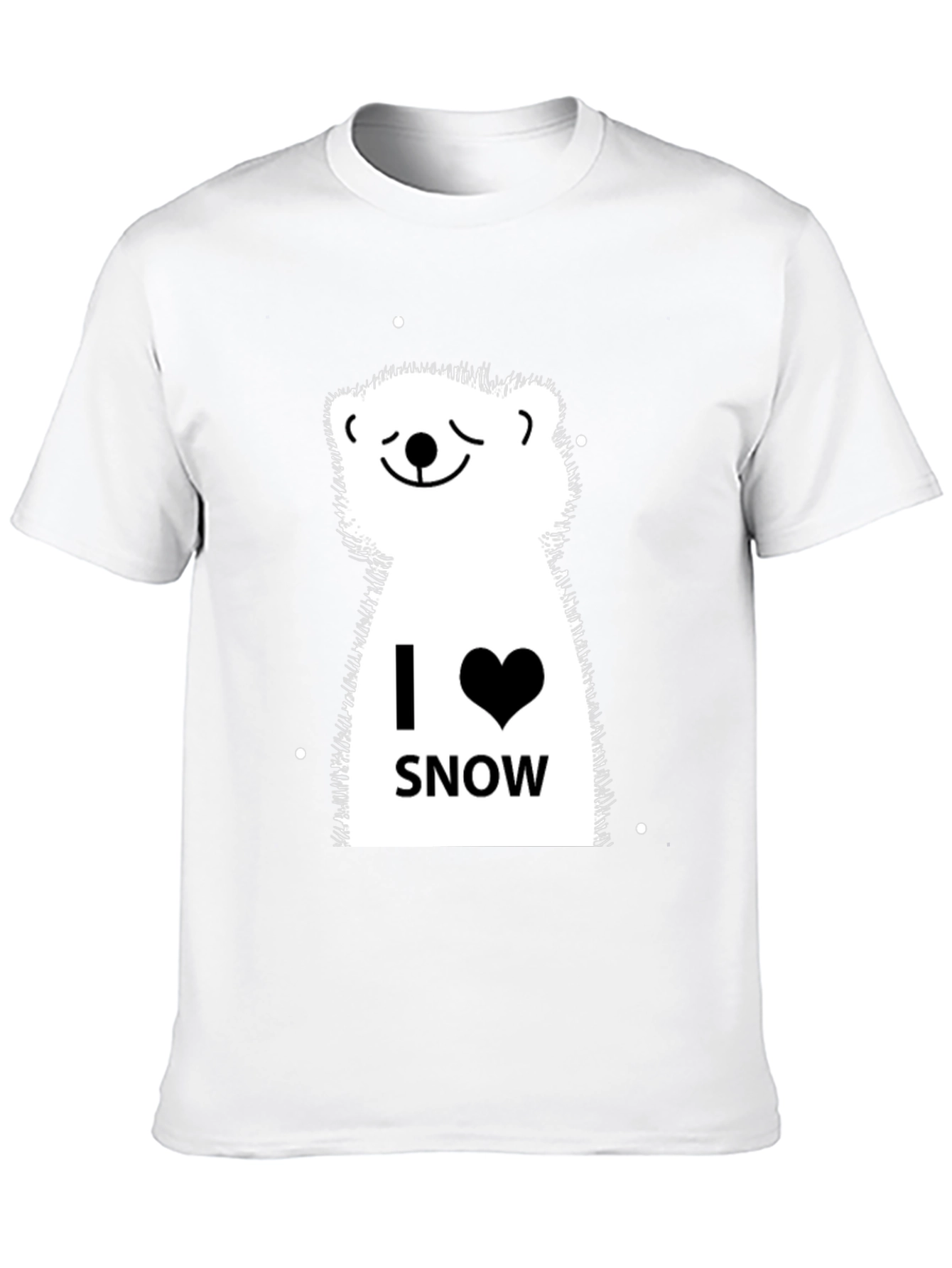 I Love Snow Polar Bear Graphic Tee