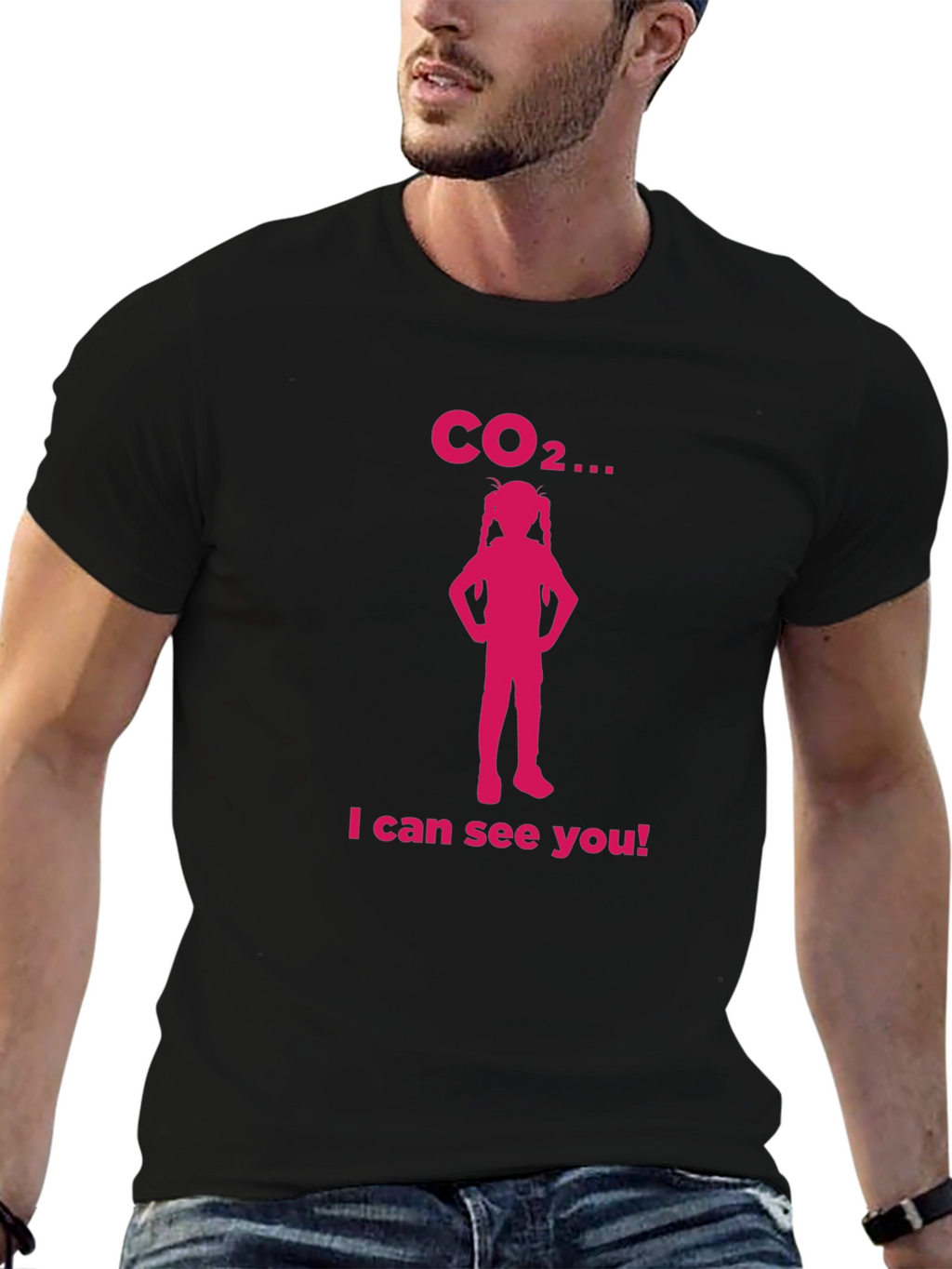CO2 I Can See You Black T-Shirt