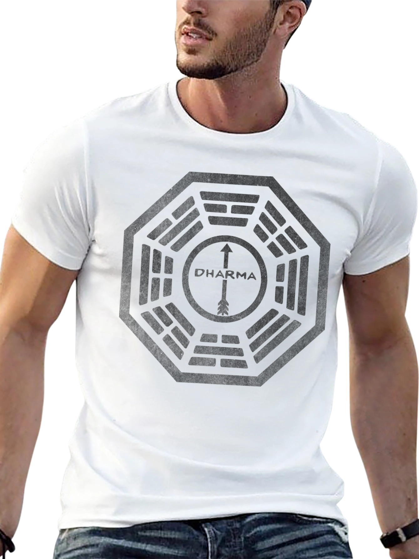 Dharma Initiative T-Shirt - Black Cotton Blend