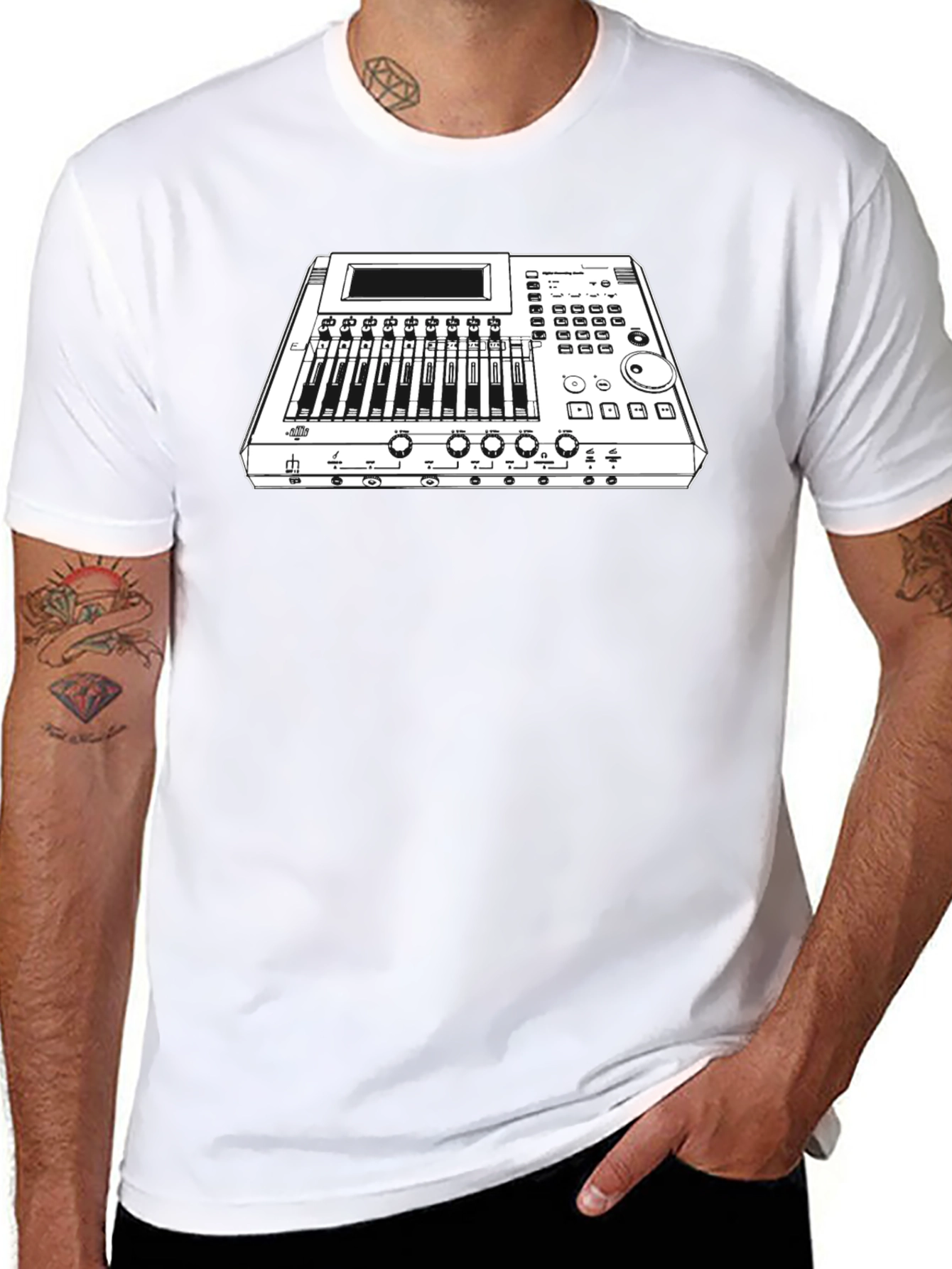 Mixing Console Graphic Tee - Black
