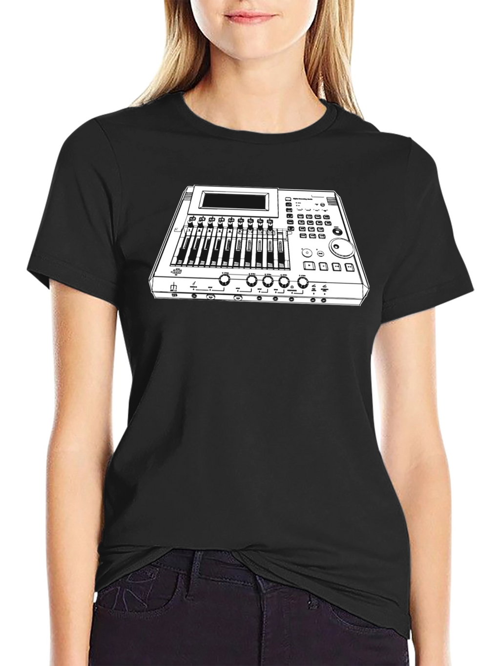 Mixing Console Graphic Tee - Black