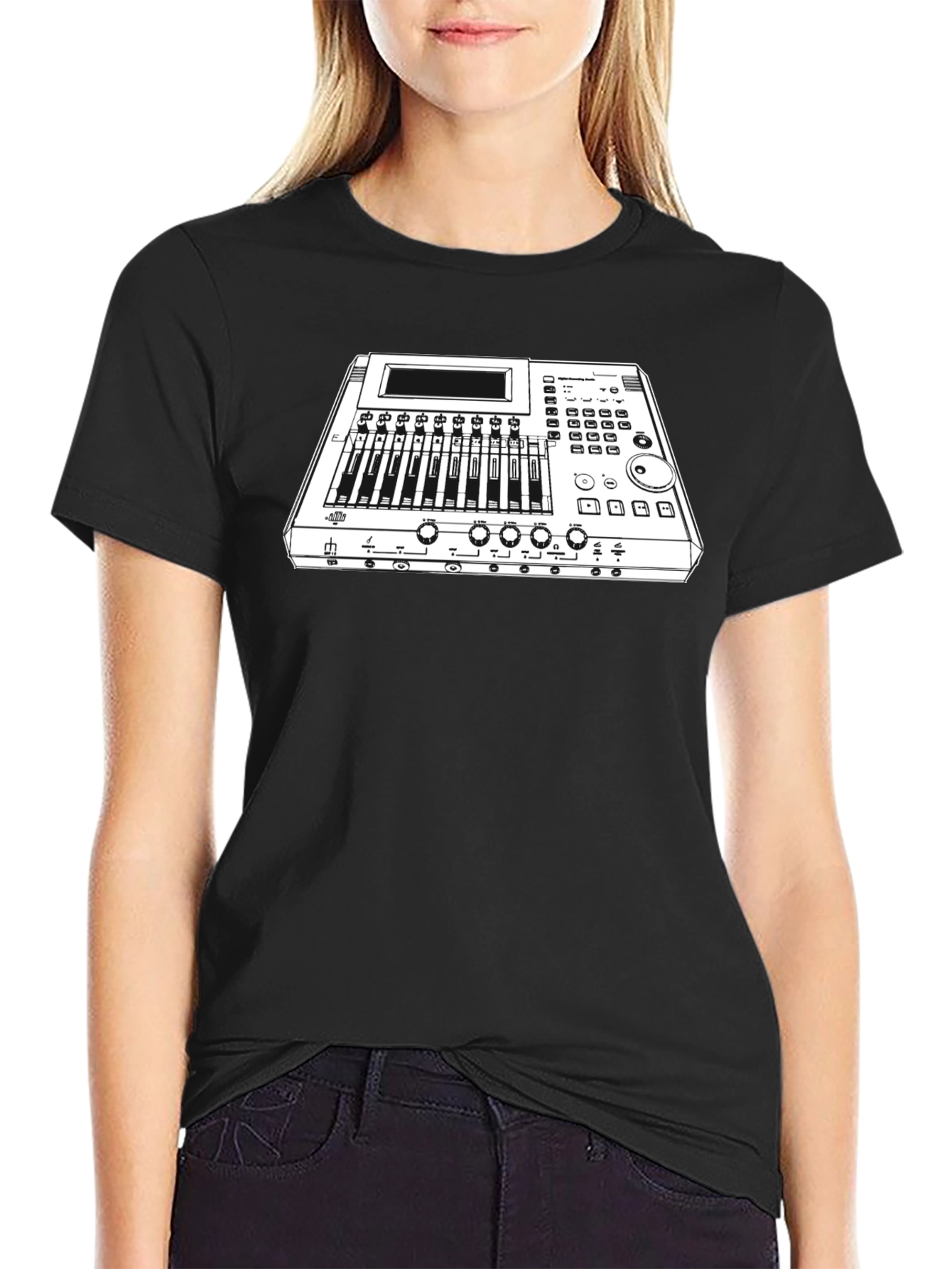 Mixing Console Graphic Tee - Black