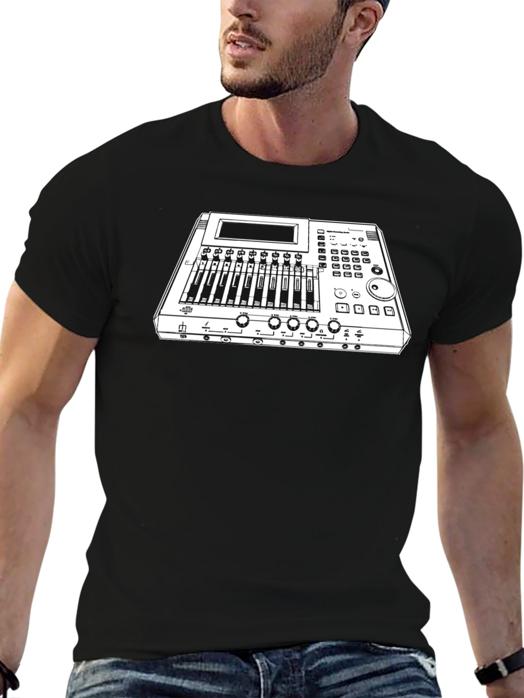 Mixing Console Graphic Tee - Black