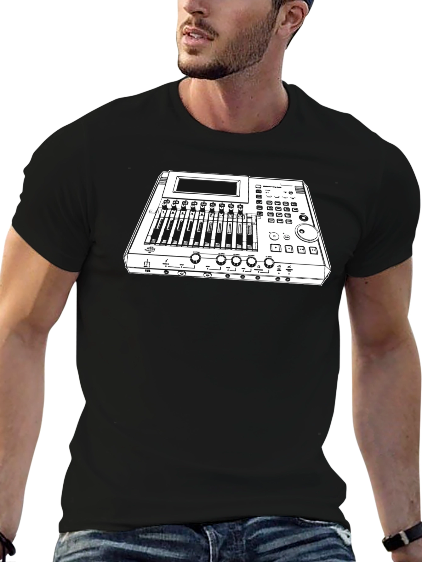 Mixing Console Graphic Tee - Black