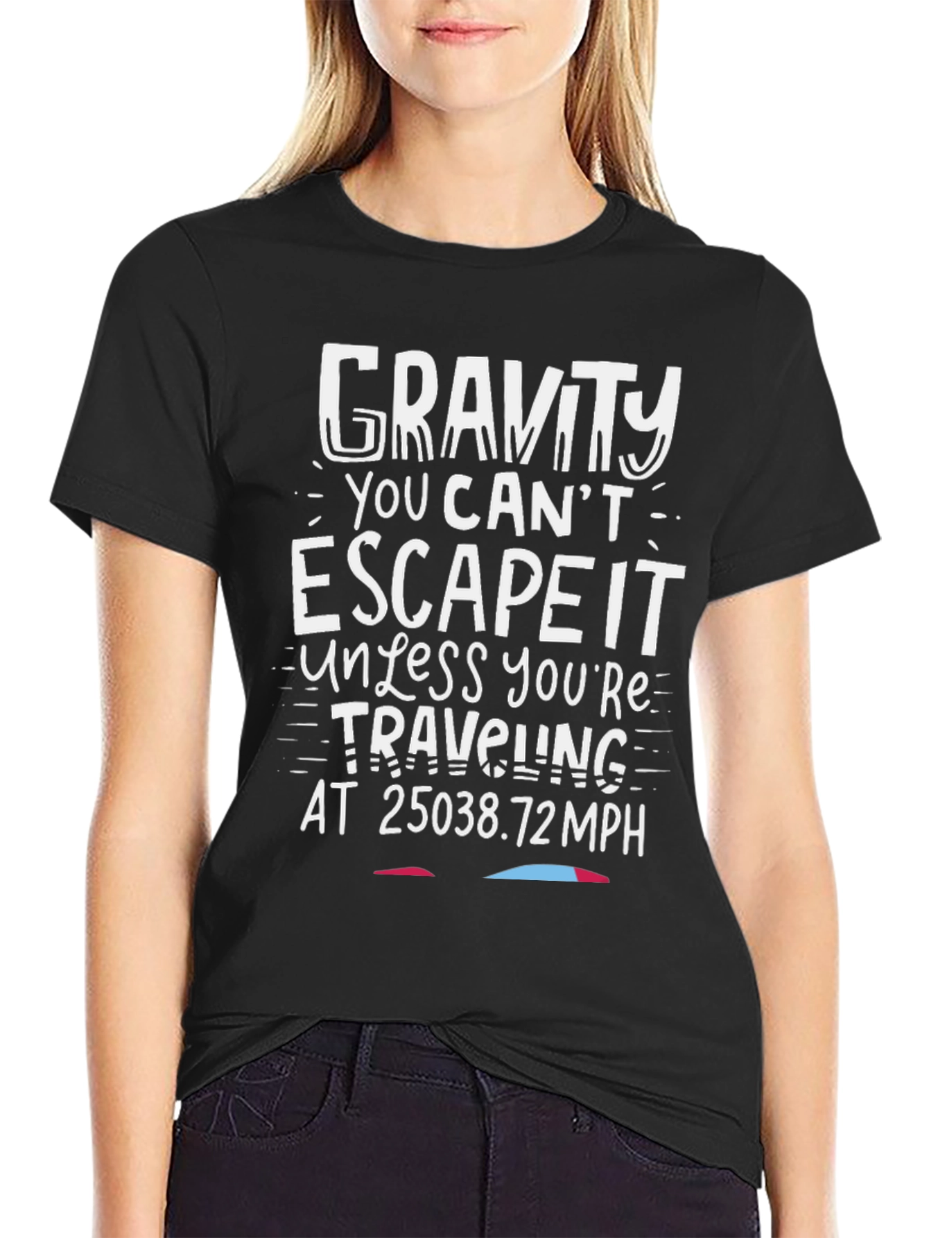 Gravity Escape Velocity T-Shirt:  Humorous Space Tee