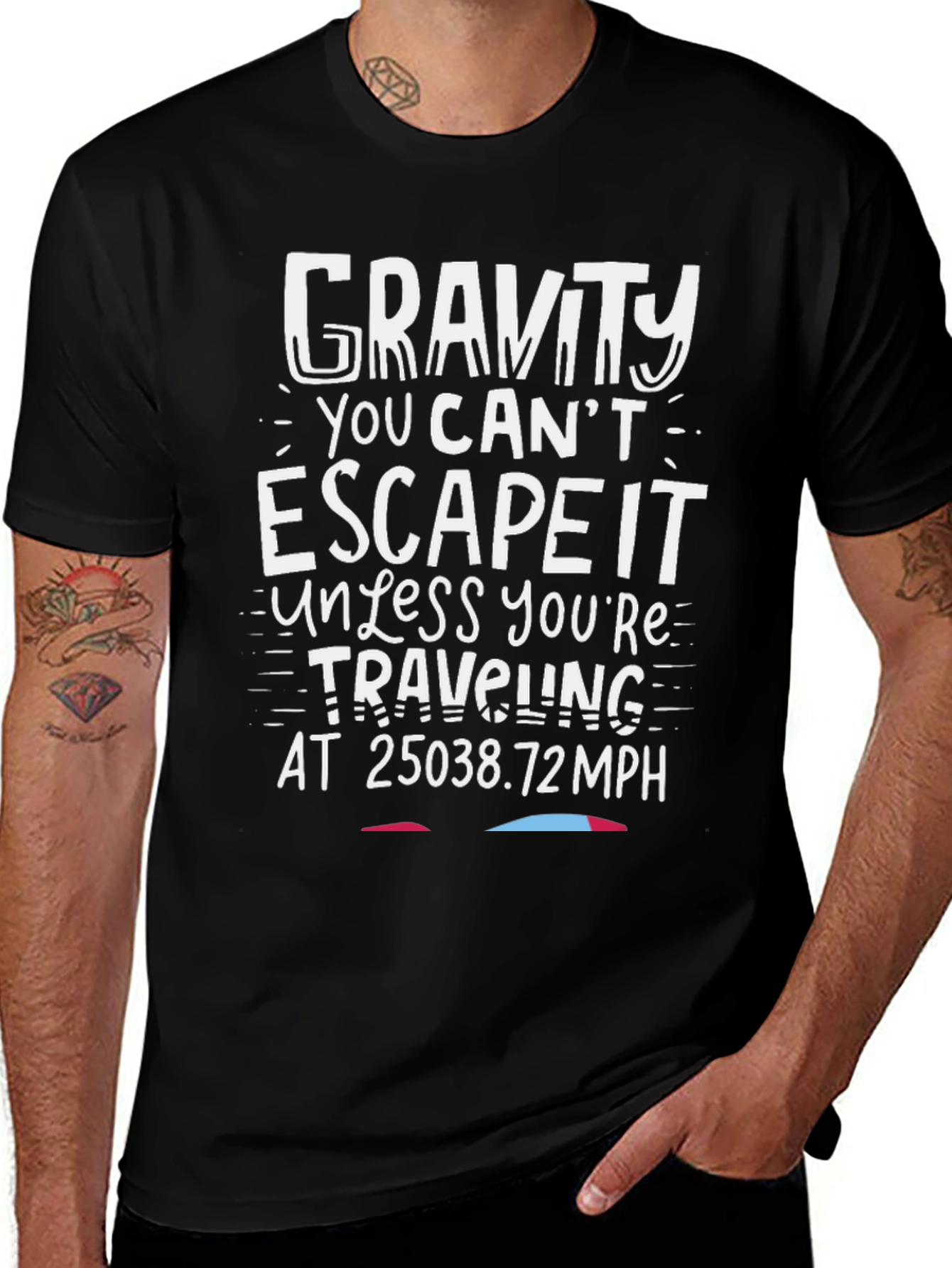 Gravity Escape Velocity T-Shirt:  Humorous Space Tee