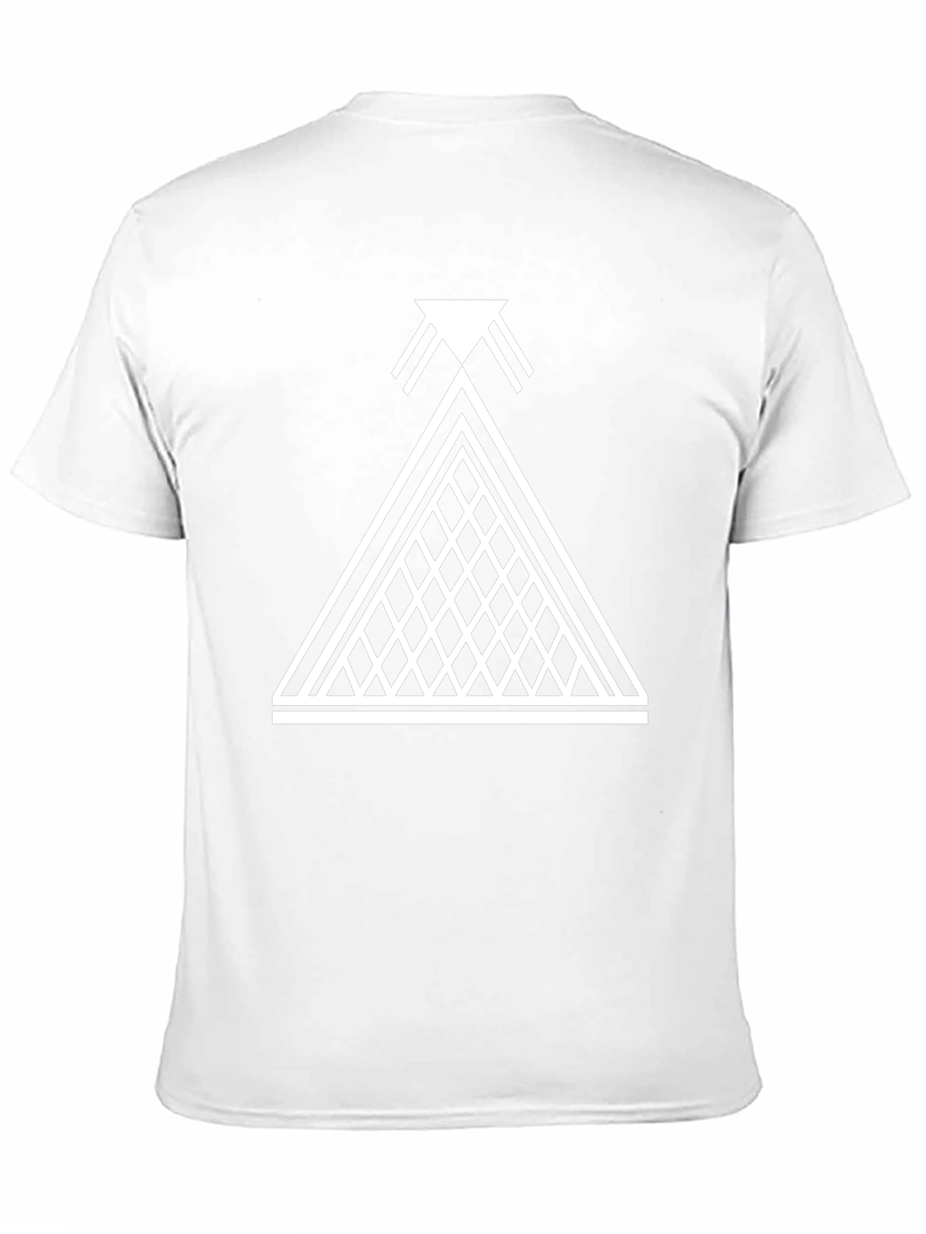 Geometric Pyramid Graphic Black T-Shirt