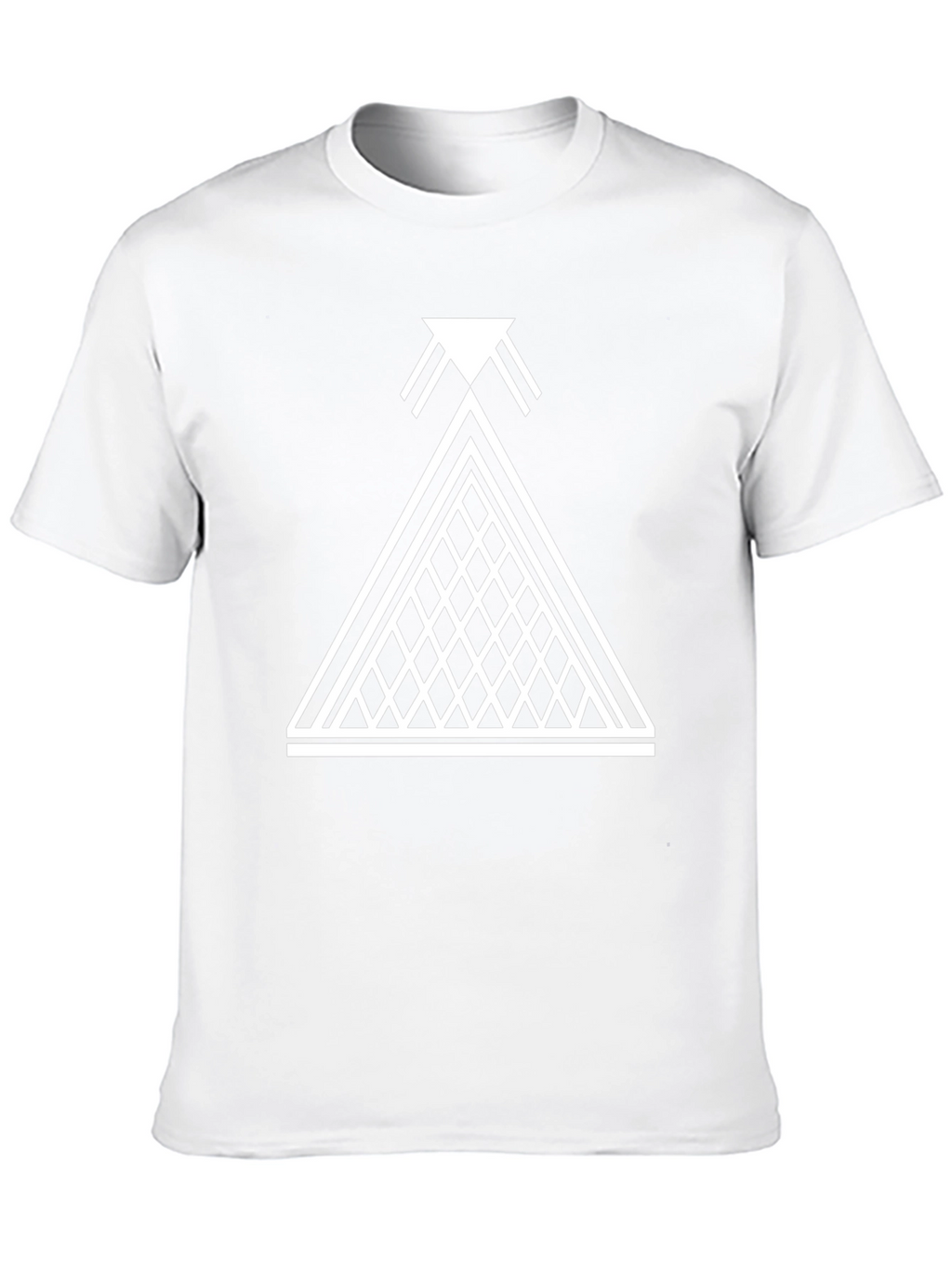 Geometric Pyramid Graphic Black T-Shirt