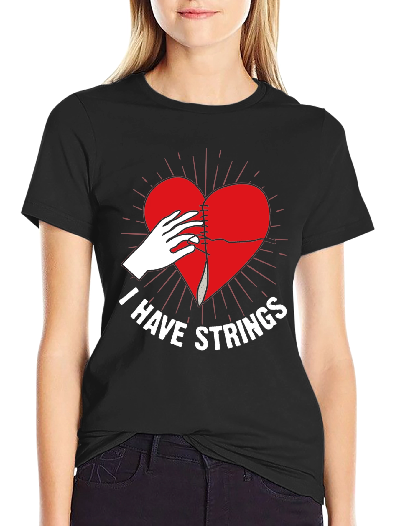 I Have Strings Graphic T-Shirt - Sewn Heart