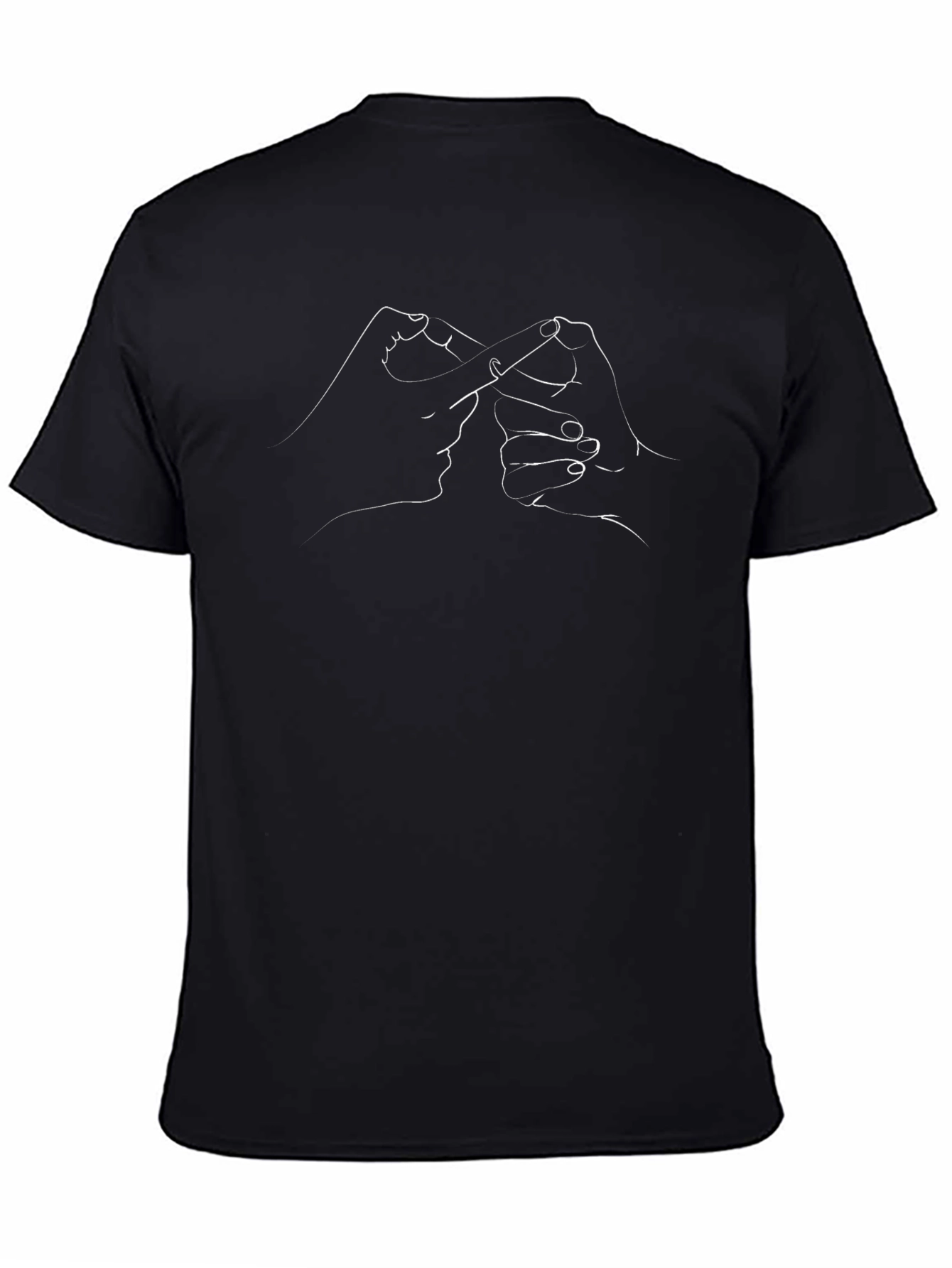Infinity Hands Graphic Tee - Stylish Black T-Shirt