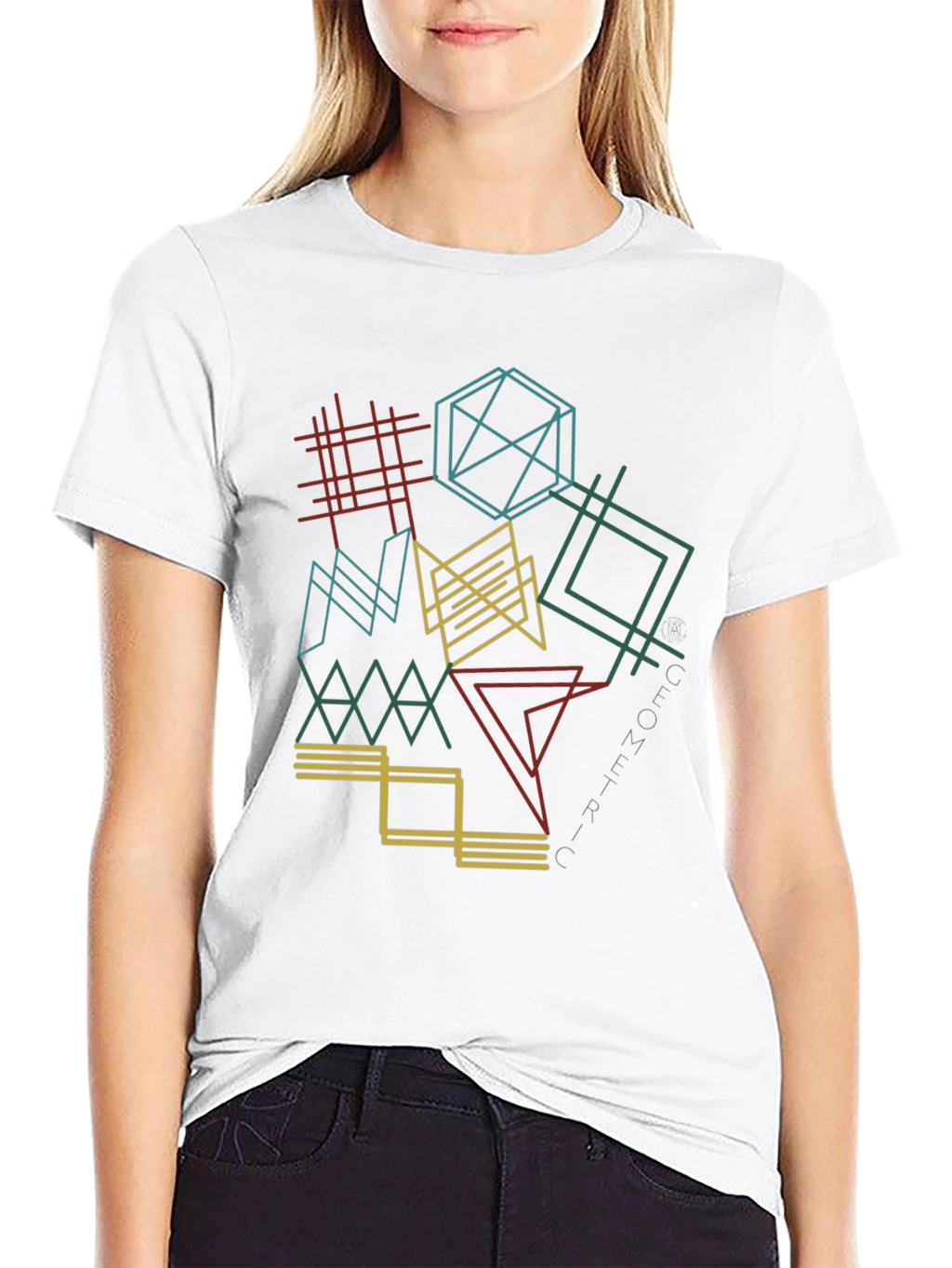 Geometric Lines Graphic Tee - Modern Style