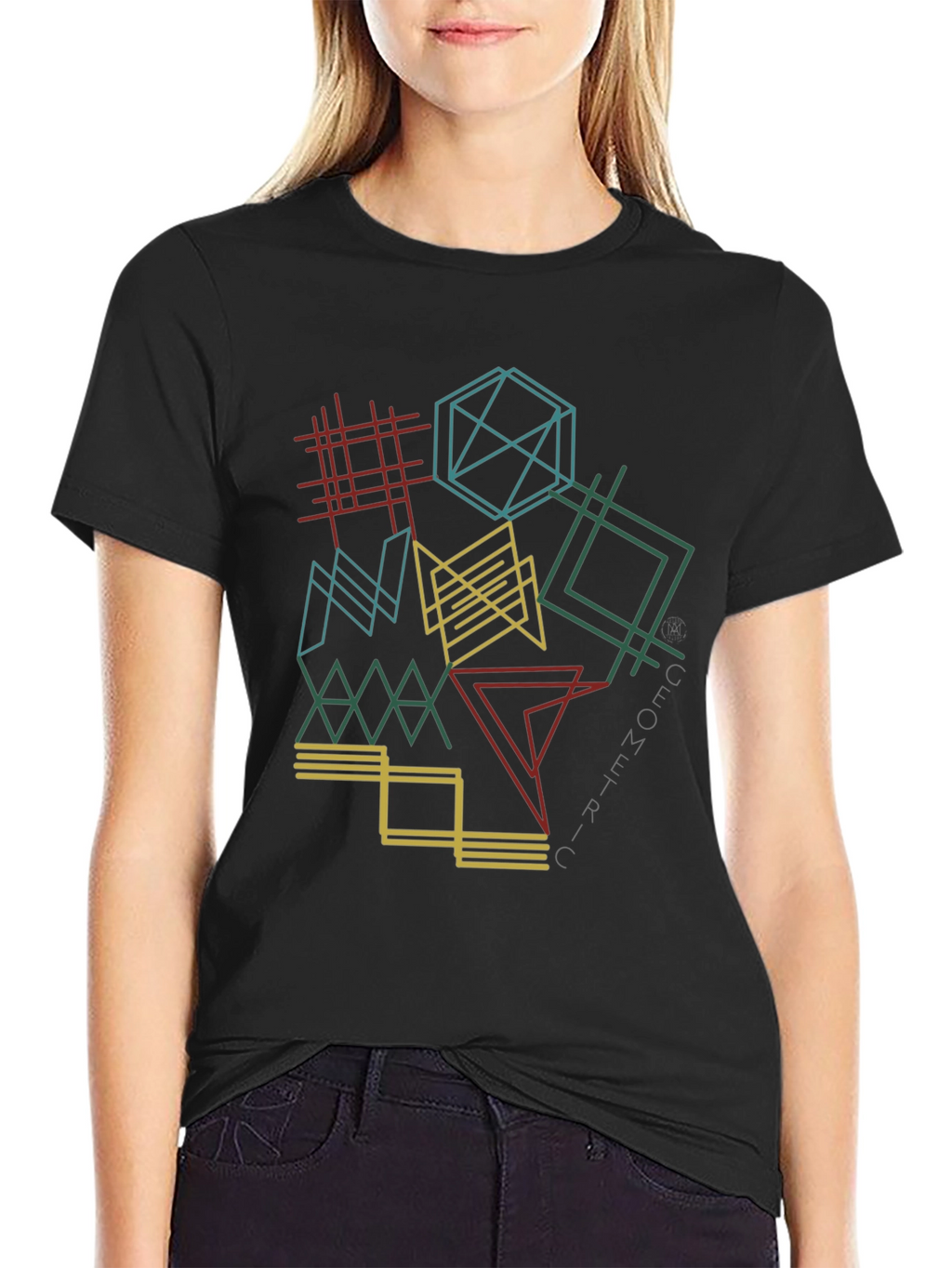 Geometric Lines Graphic Tee - Modern Style