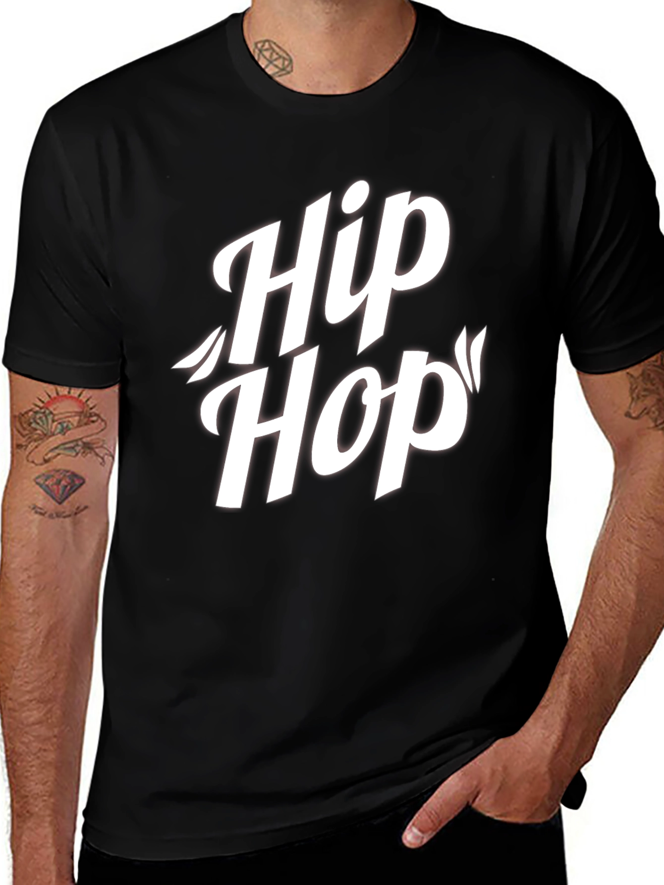 Hip Hop Graphic Black T-Shirt - Stylish Menswear