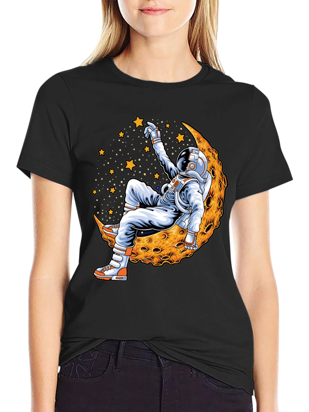 Astronaut Moon Landing Graphic T-Shirt