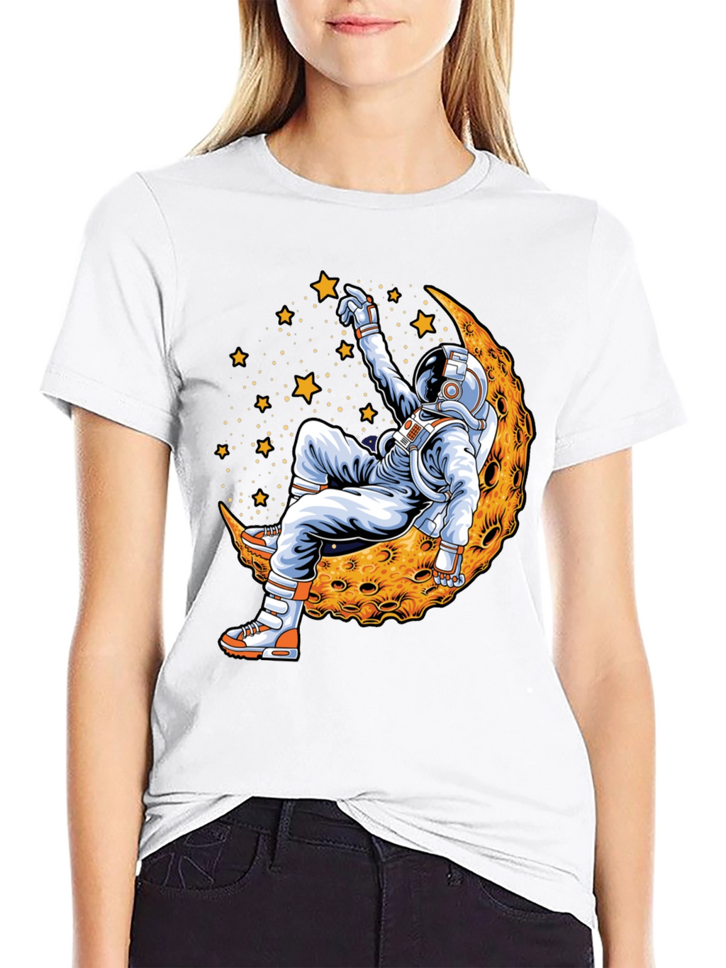 Astronaut Moon Landing Graphic T-Shirt