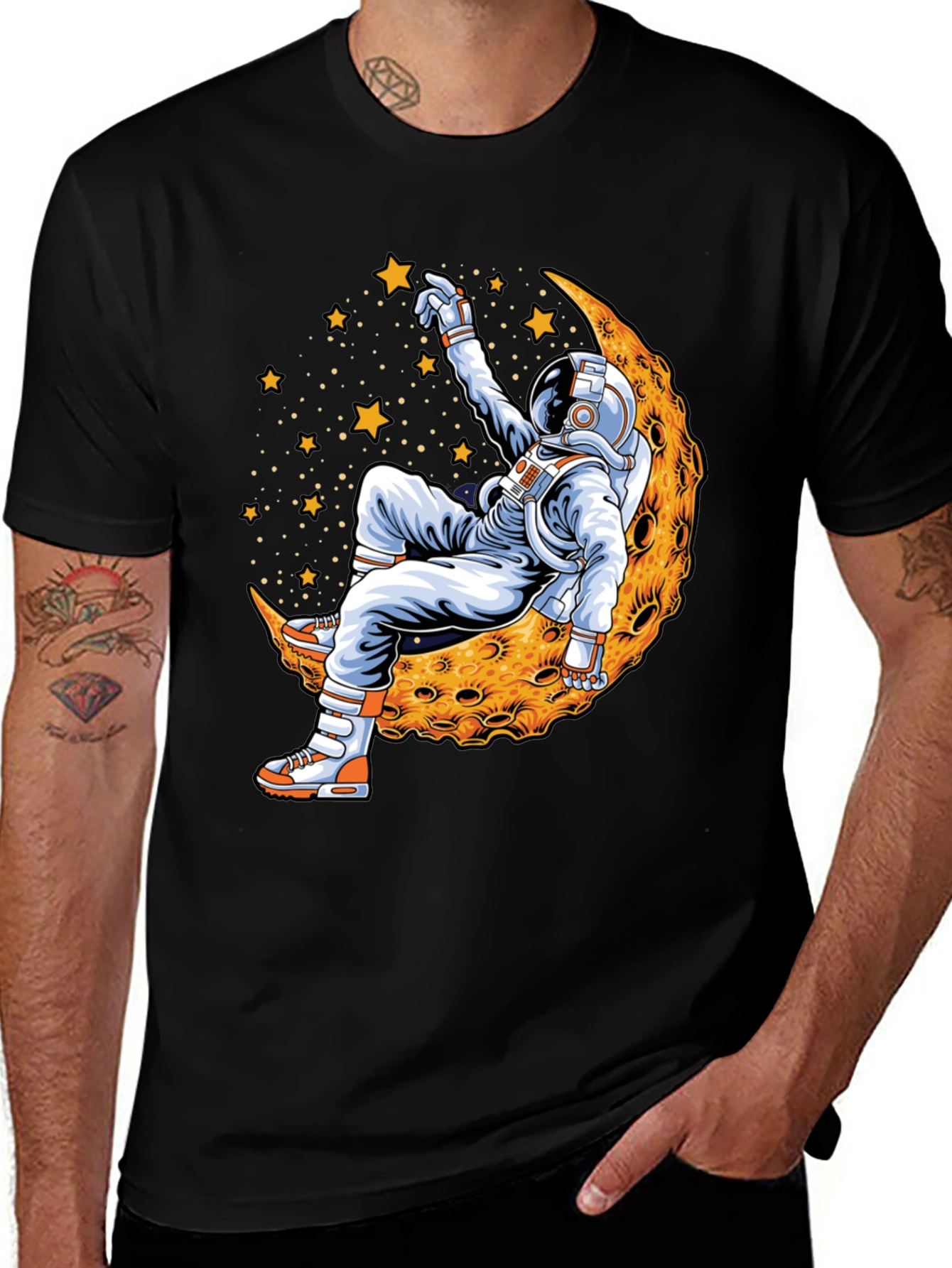 Astronaut Moon Landing Graphic T-Shirt