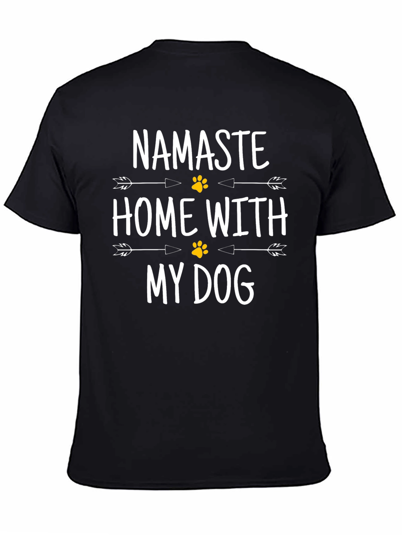 Namaste Home With My Dog Black T-Shirt