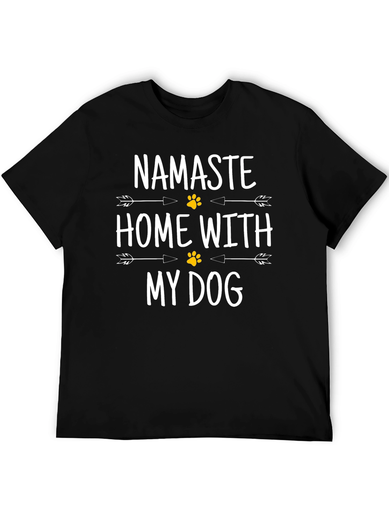 Namaste Home With My Dog Black T-Shirt