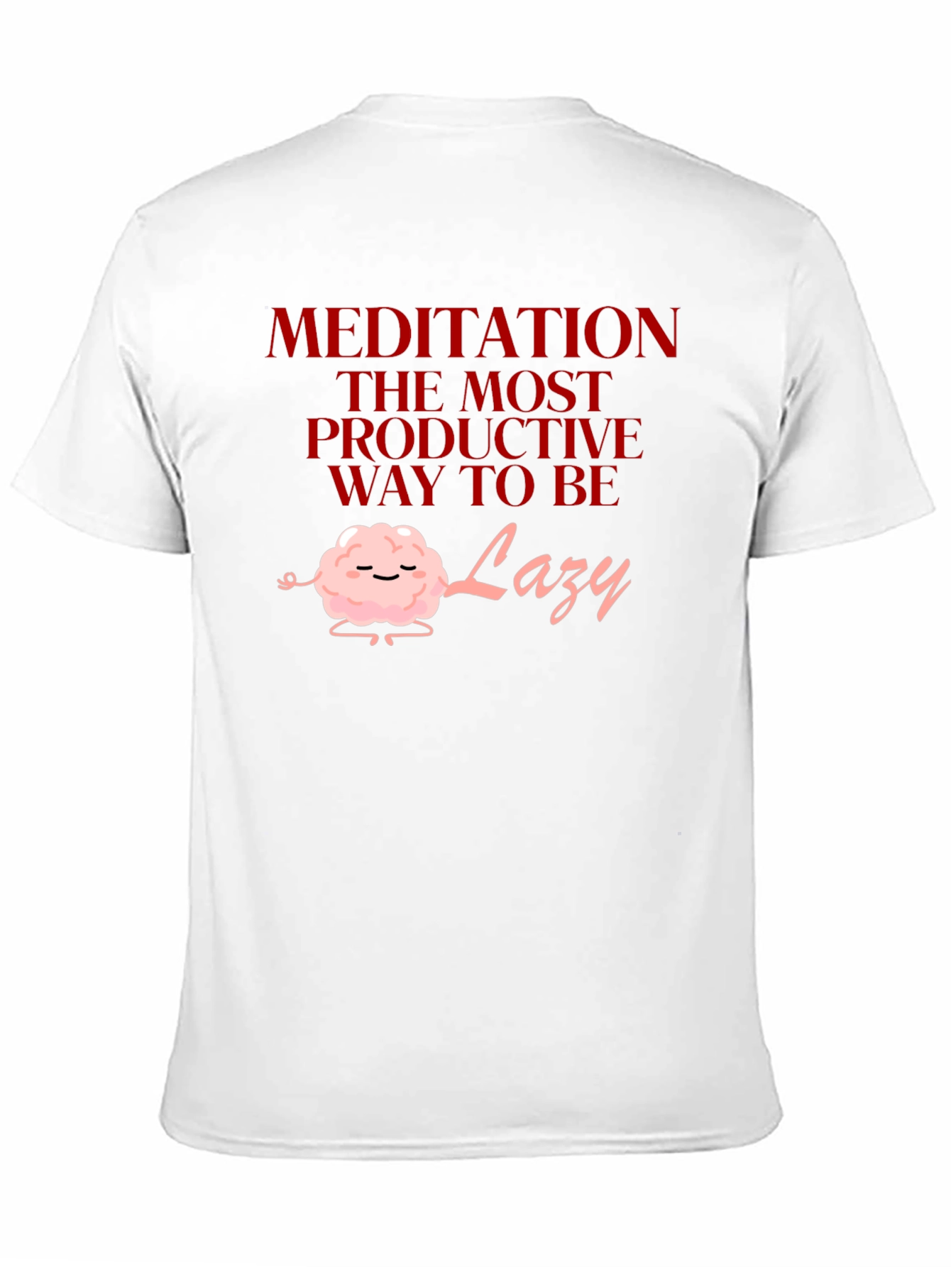 Meditation Lazy T-Shirt Funny Graphic Tee