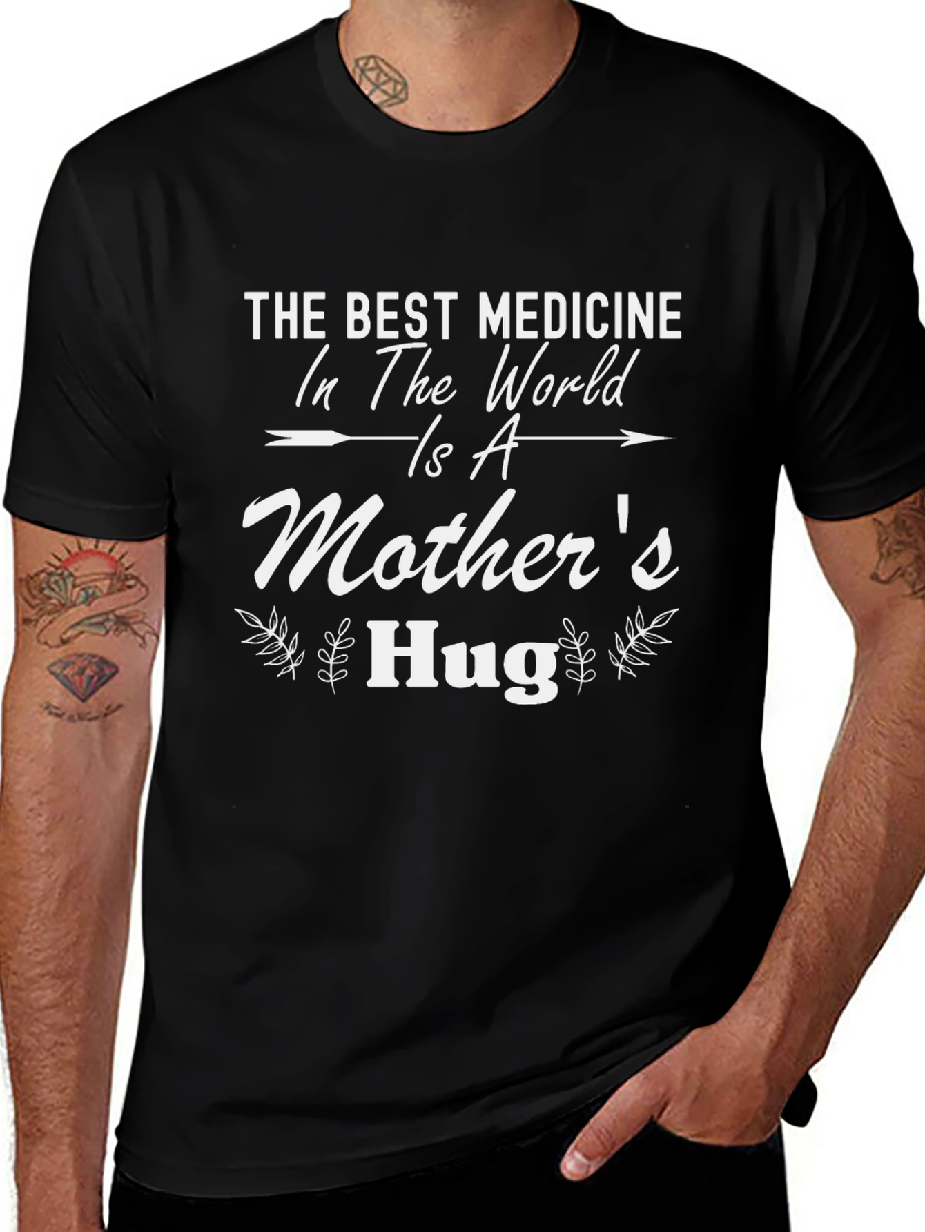 Mothers Hug Black Graphic Tee Shirt