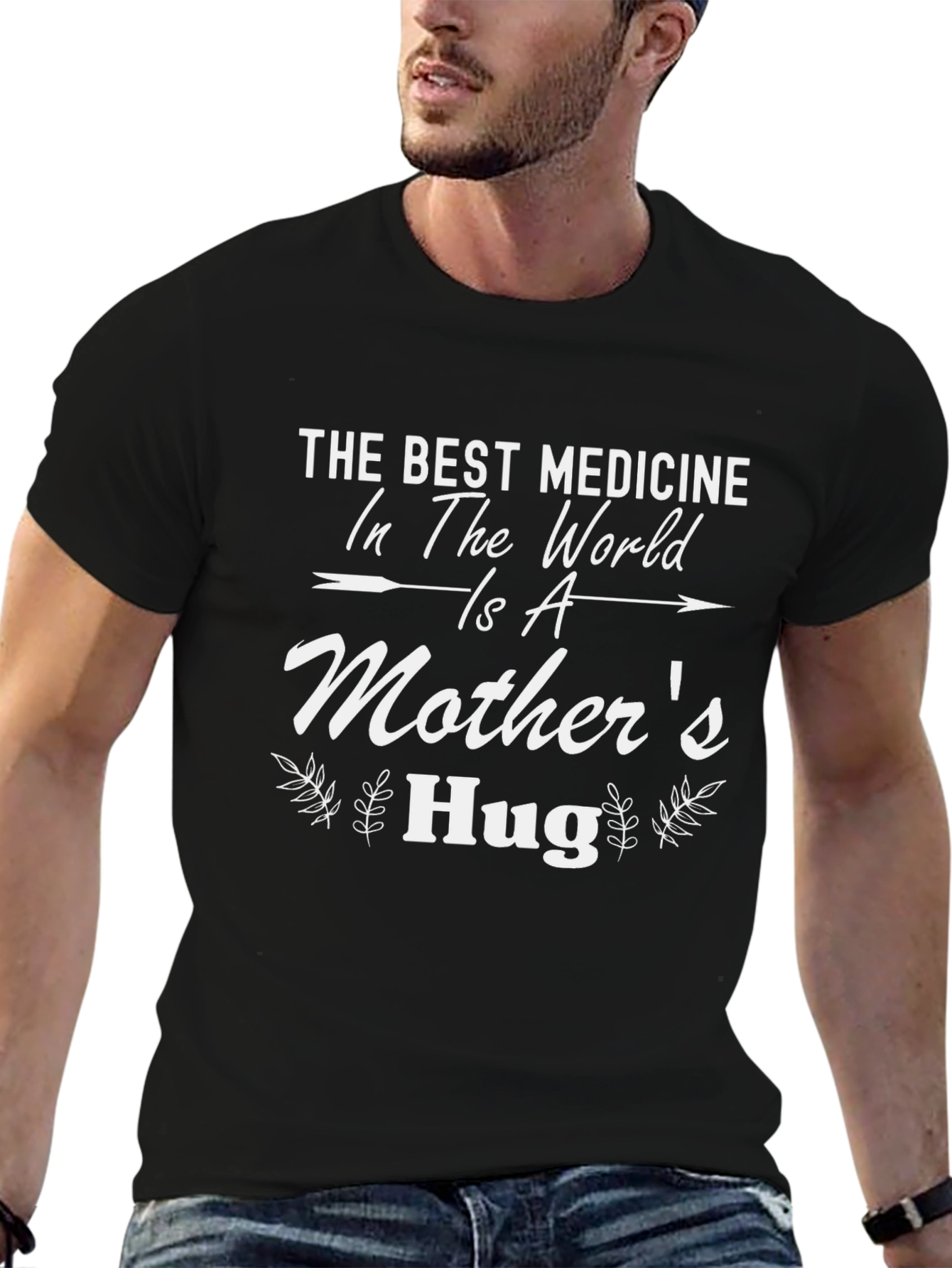 Mothers Hug Black Graphic Tee Shirt