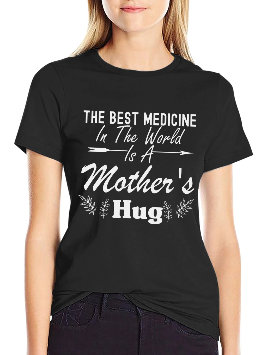 Mothers Hug Black Graphic Tee Shirt