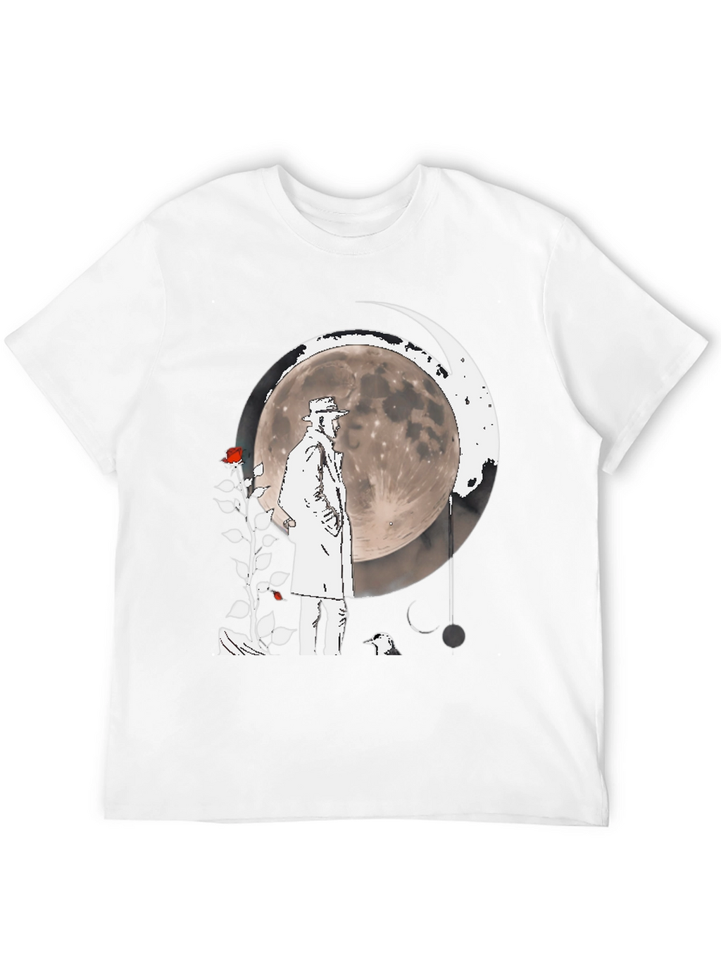 Moonlit Detective Graphic T-Shirt