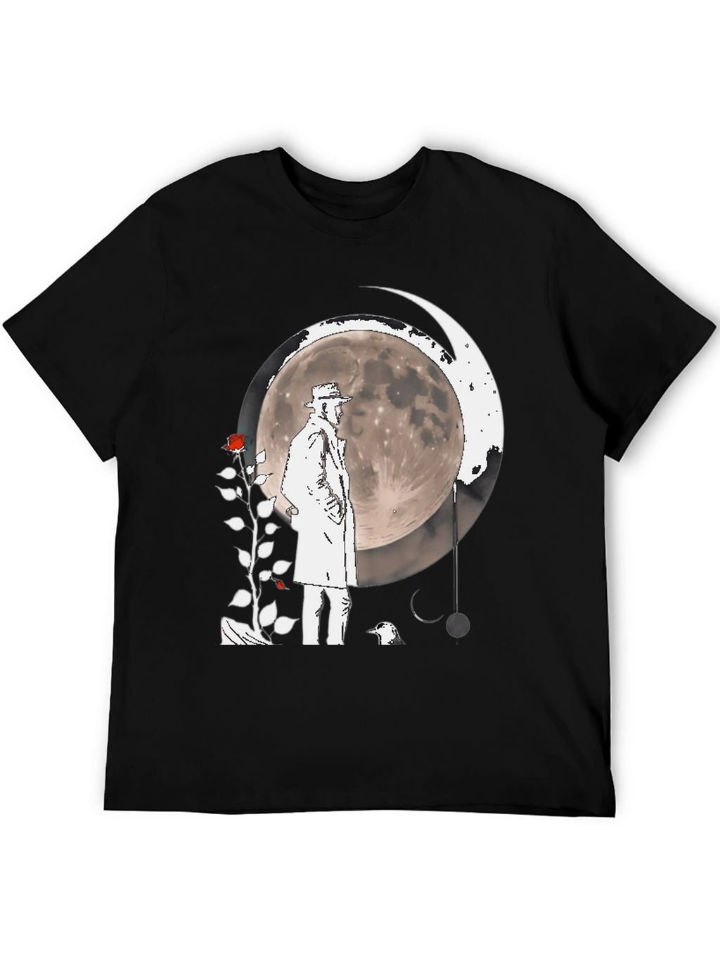 Moonlit Detective Graphic T-Shirt