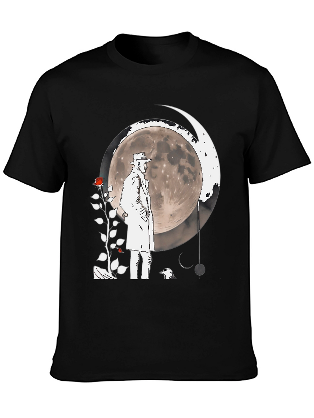 Moonlit Detective Graphic T-Shirt