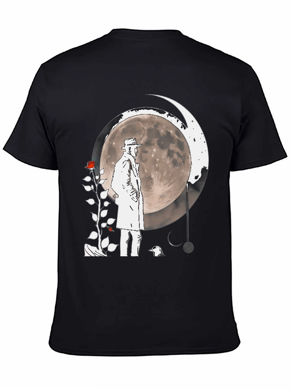 Moonlit Detective Graphic T-Shirt