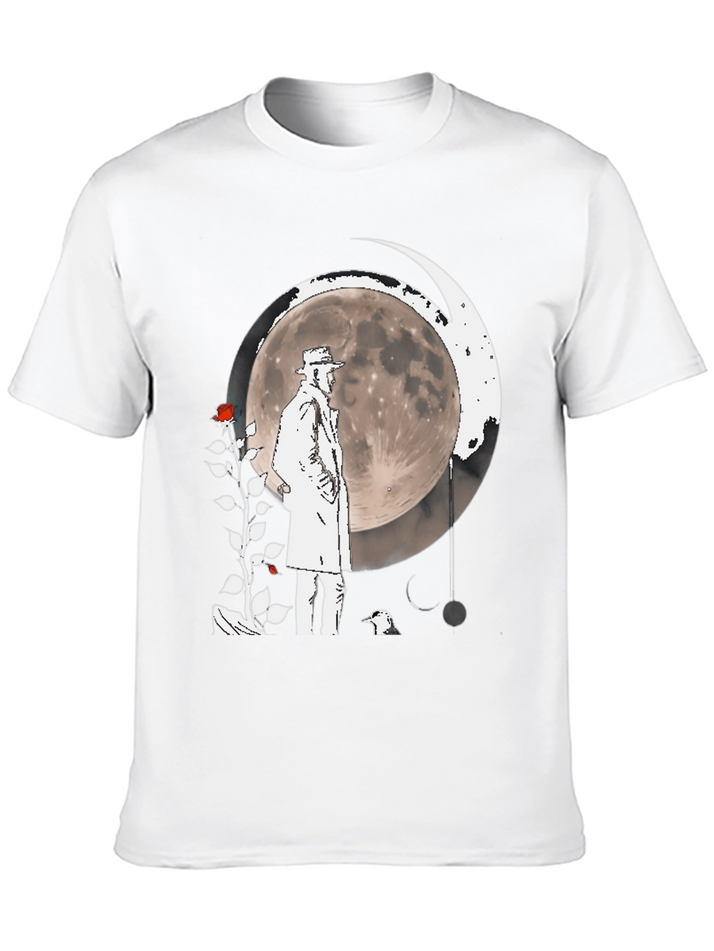 Moonlit Detective Graphic T-Shirt
