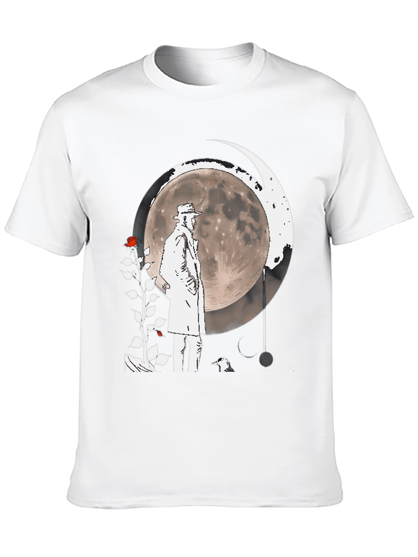 Moonlit Detective Graphic T-Shirt