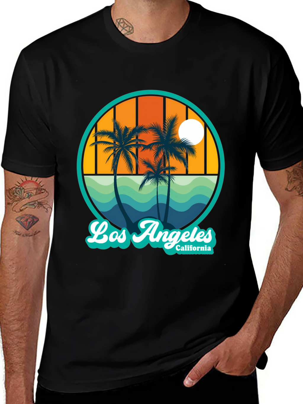 Los Angeles California Palms Graphic T-Shirt