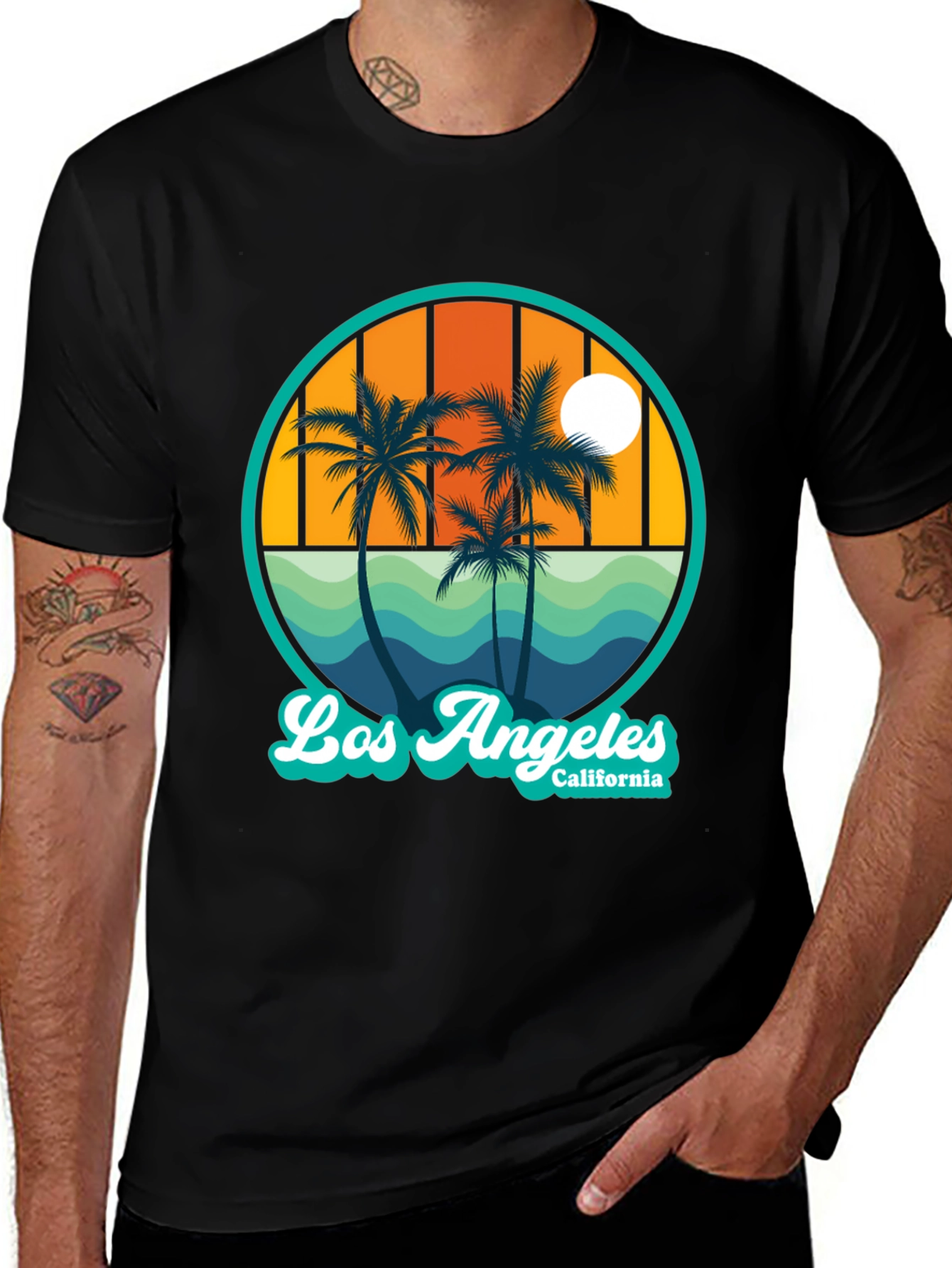 Los Angeles California Palms Graphic T-Shirt
