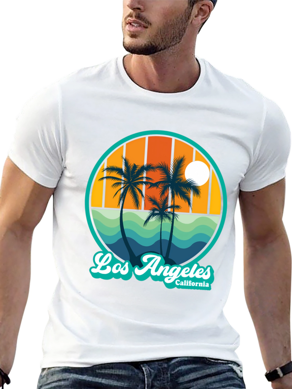 Los Angeles California Palms Graphic T-Shirt