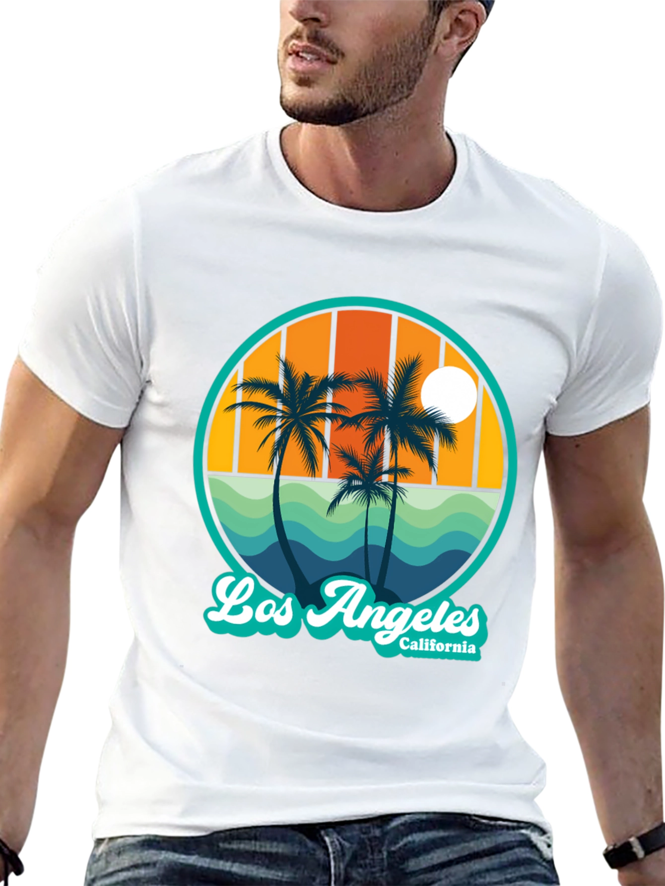 Los Angeles California Palms Graphic T-Shirt