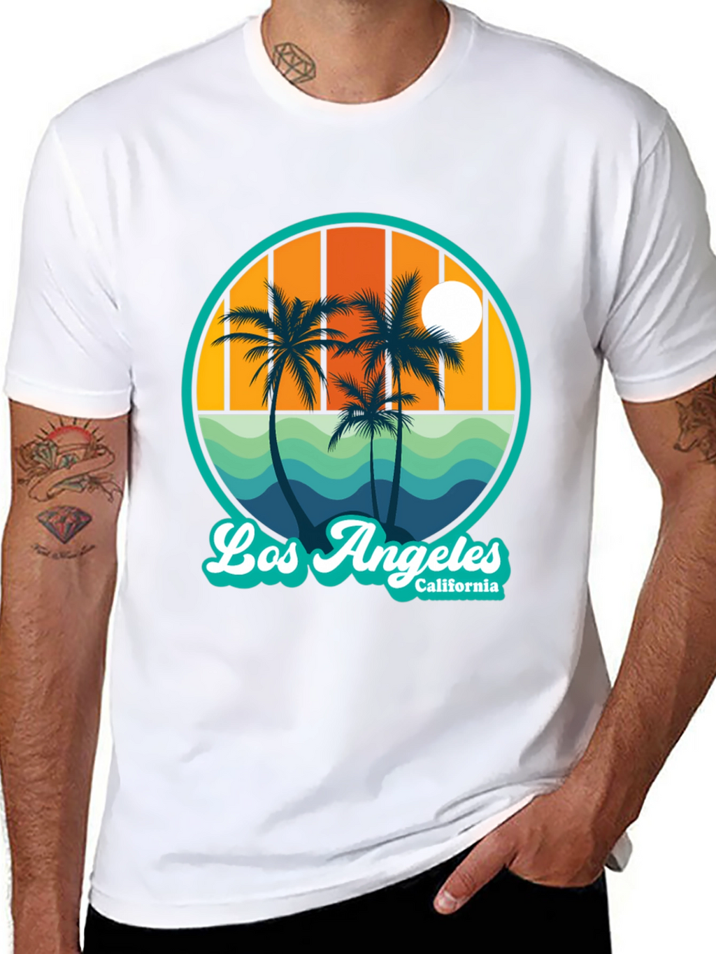 Los Angeles California Palms Graphic T-Shirt