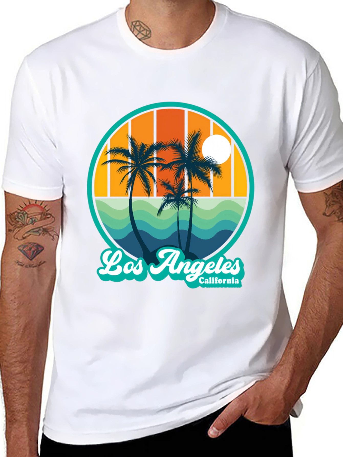 Los Angeles California Palms Graphic T-Shirt